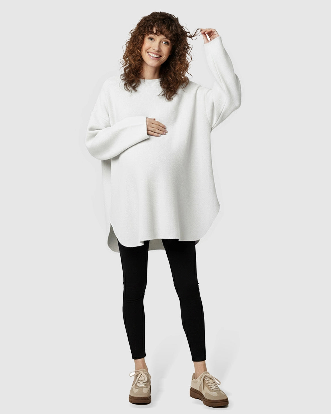 Cozy Woolen Loose-Fit Maternity Sweater