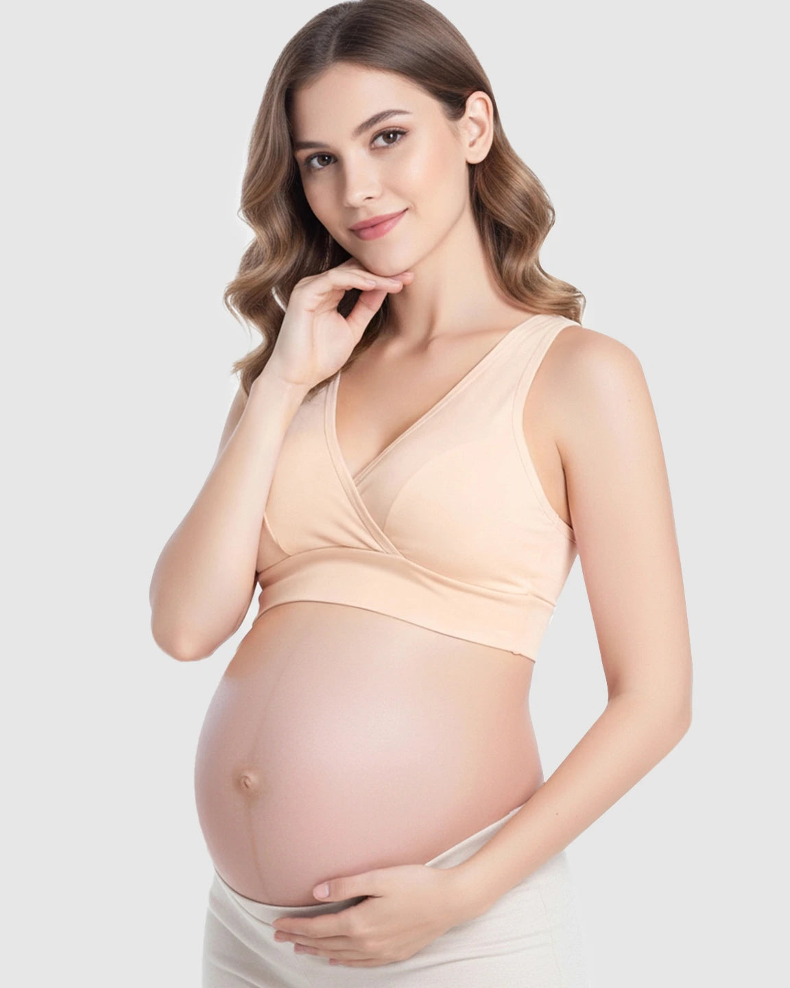 Wireless Cotton Crisscross Nursing Camisole Bra