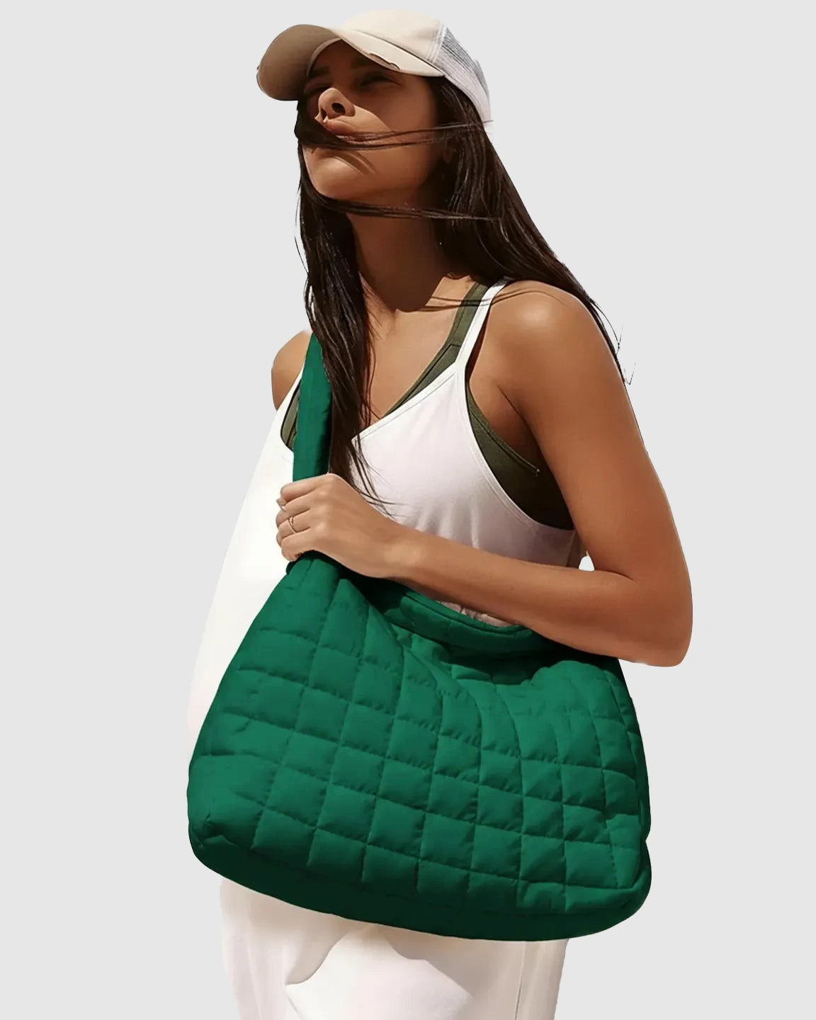 Plush Quilted Diaper Bag