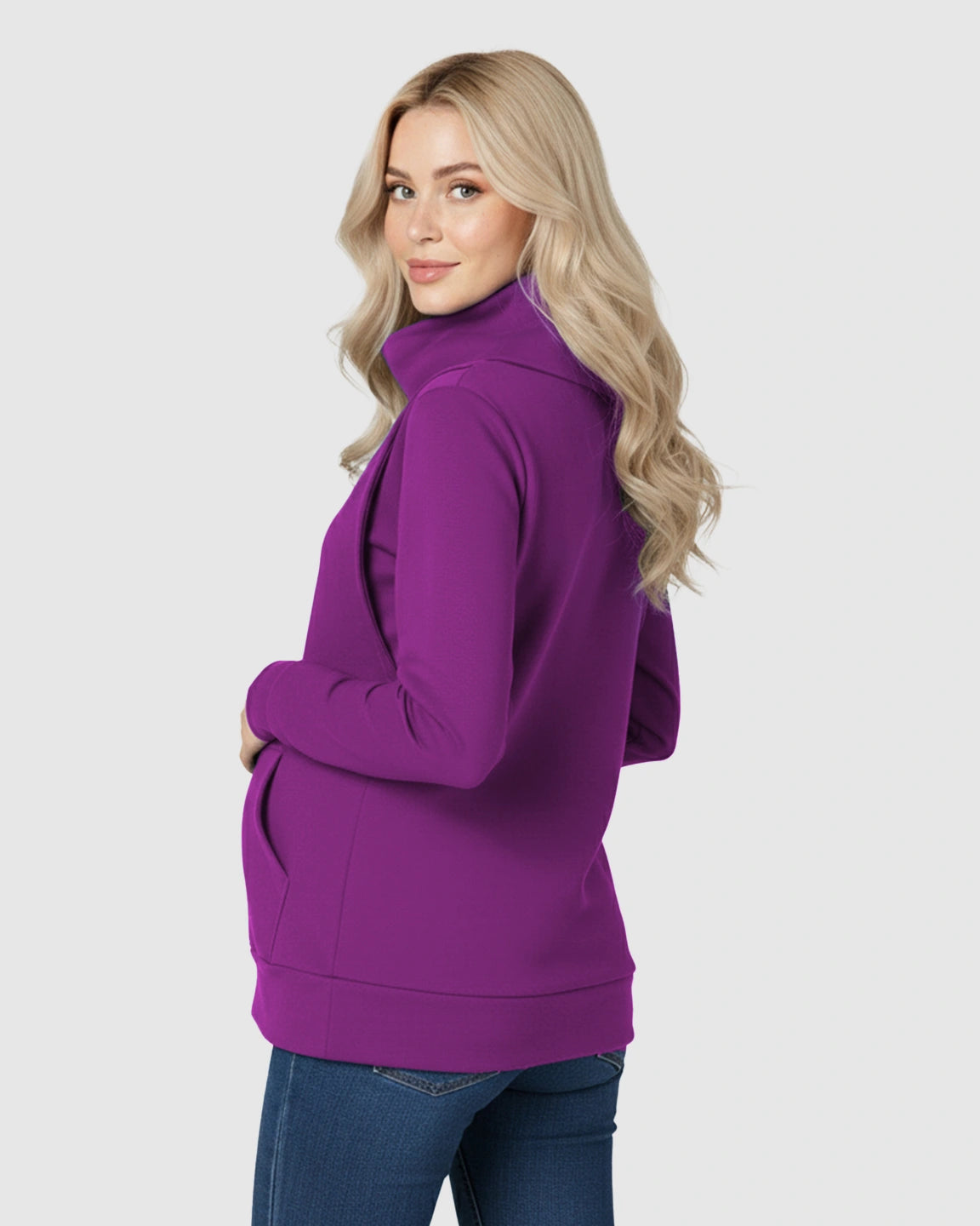 High Cowl Neck Stylish Maternity Nursing Top