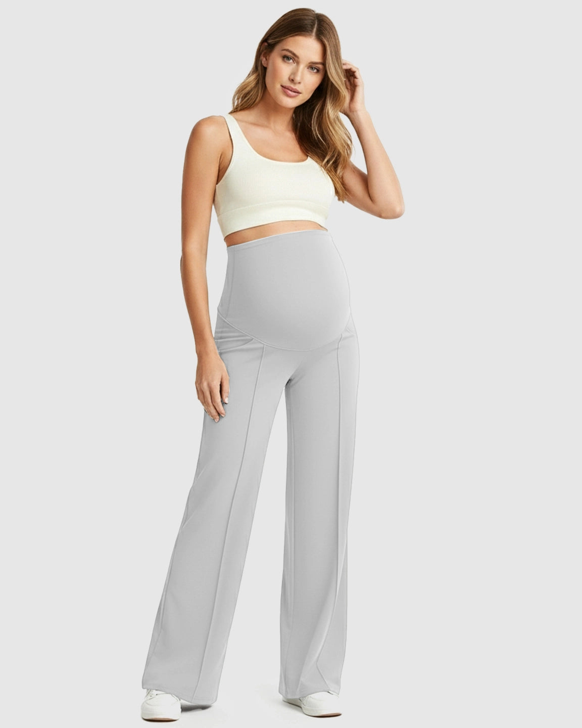 High Waist Maternity Pants With Relaxed Fit