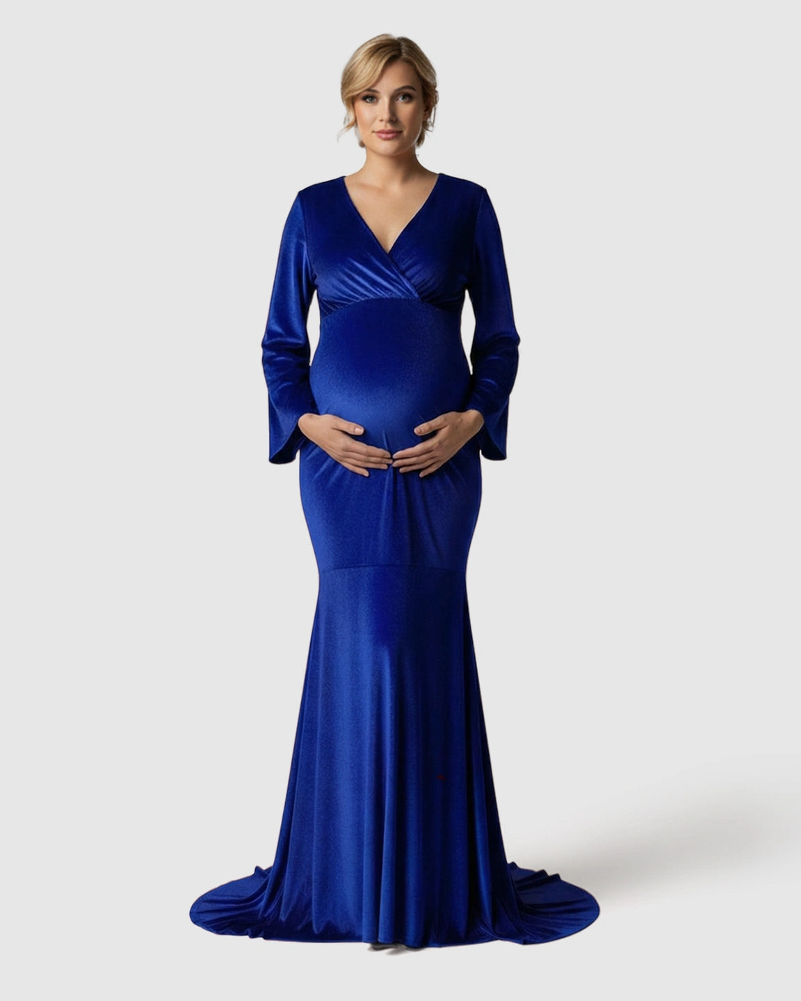 Velvet Mermaid Fit Maternity Gown