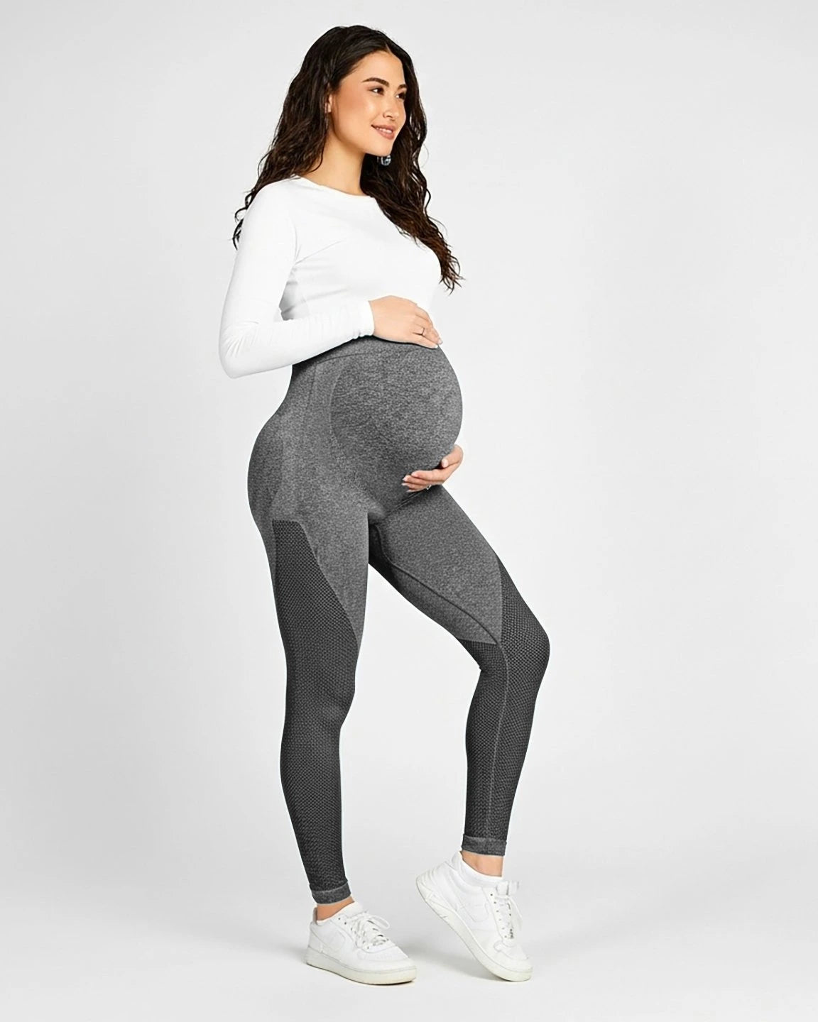 High-Elastic Body-Hugging Maternity Leggings