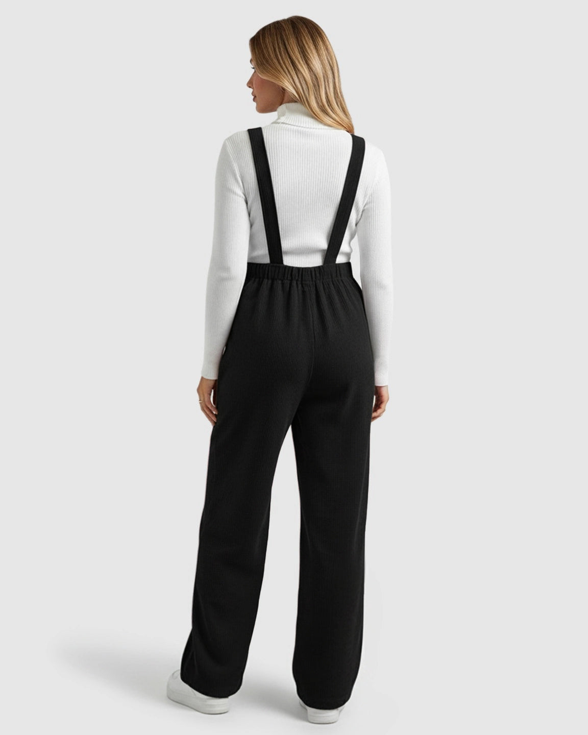 Adjustable Corduroy Maternity Jumpsuit