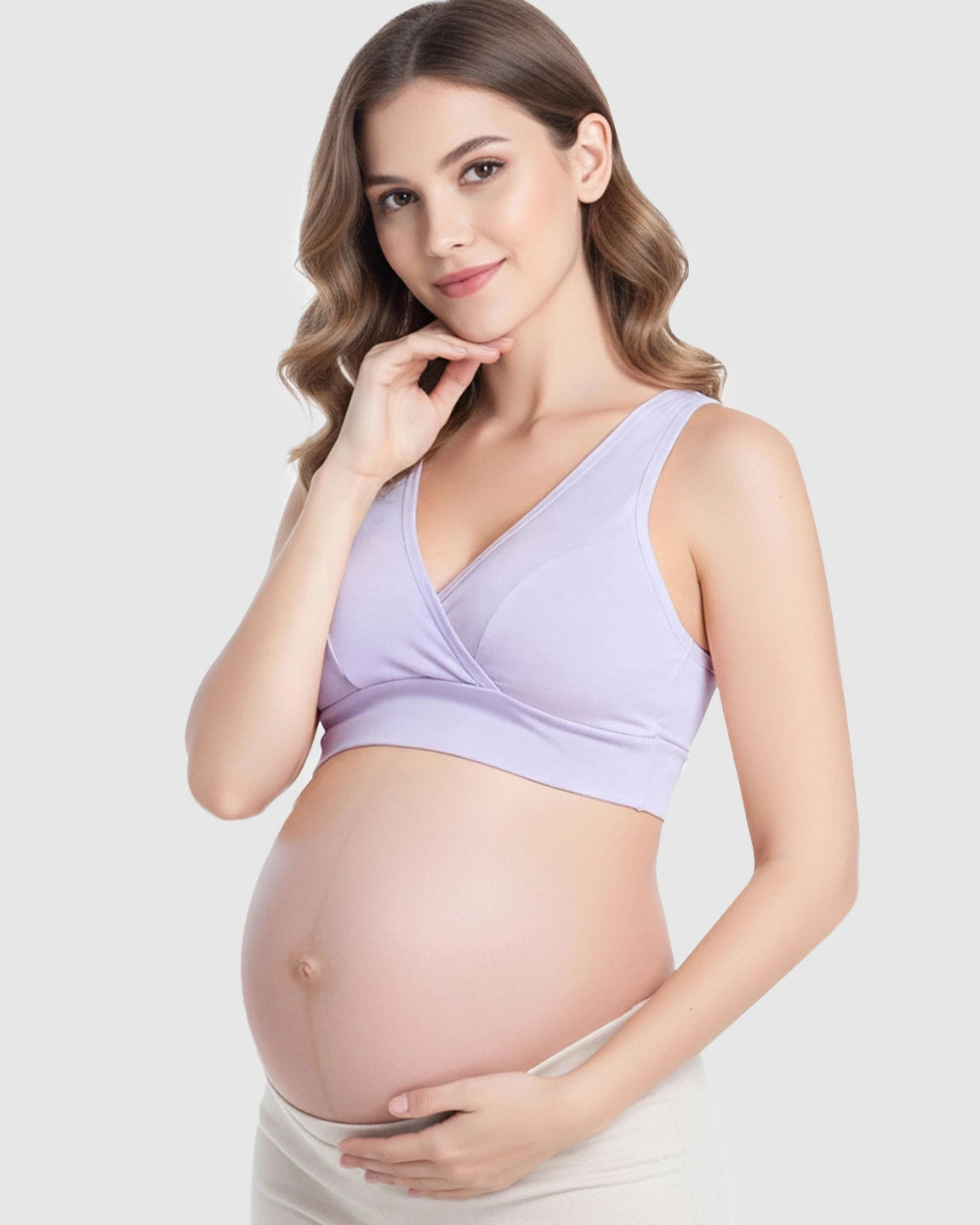 Wireless Cotton Crisscross Nursing Camisole Bra