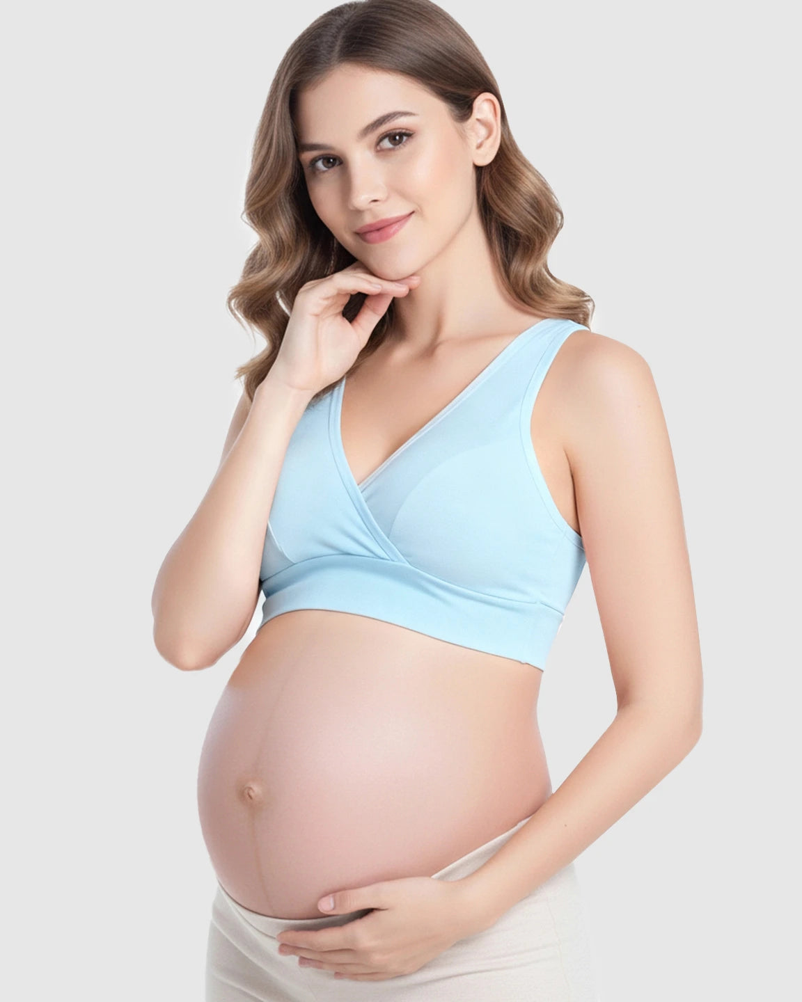 Wireless Cotton Crisscross Nursing Camisole Bra