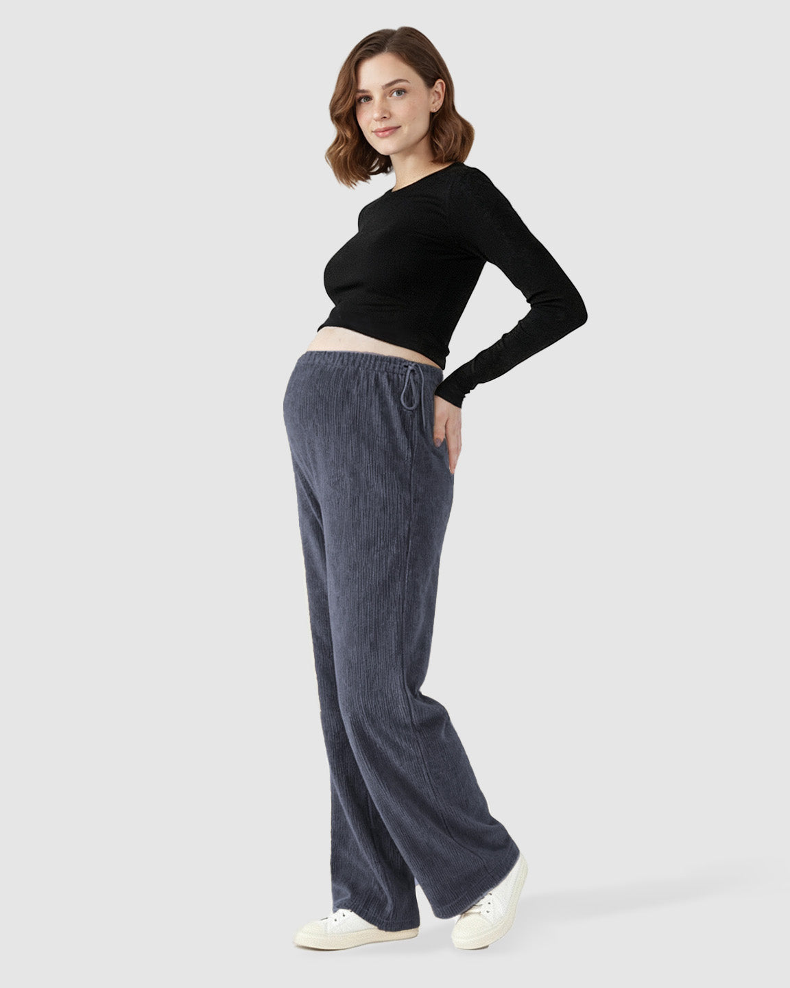 High-Waist Flowy Support Maternity Pants