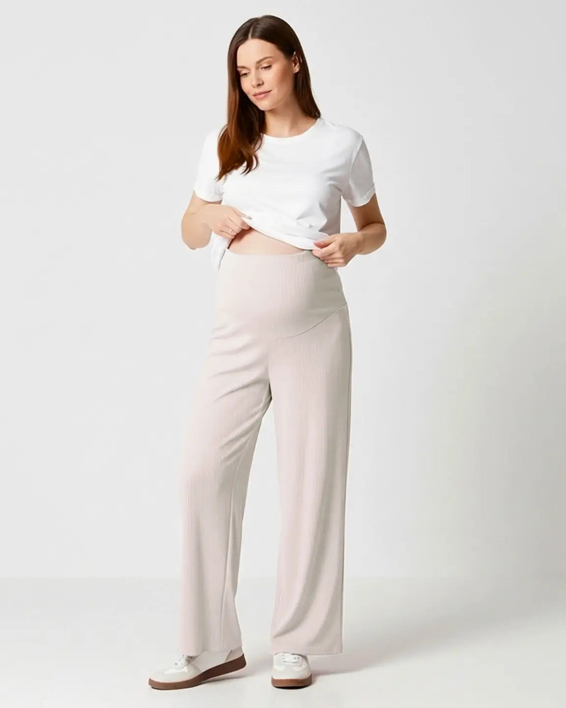 Soft Wide-Leg Stretch Maternity Pants