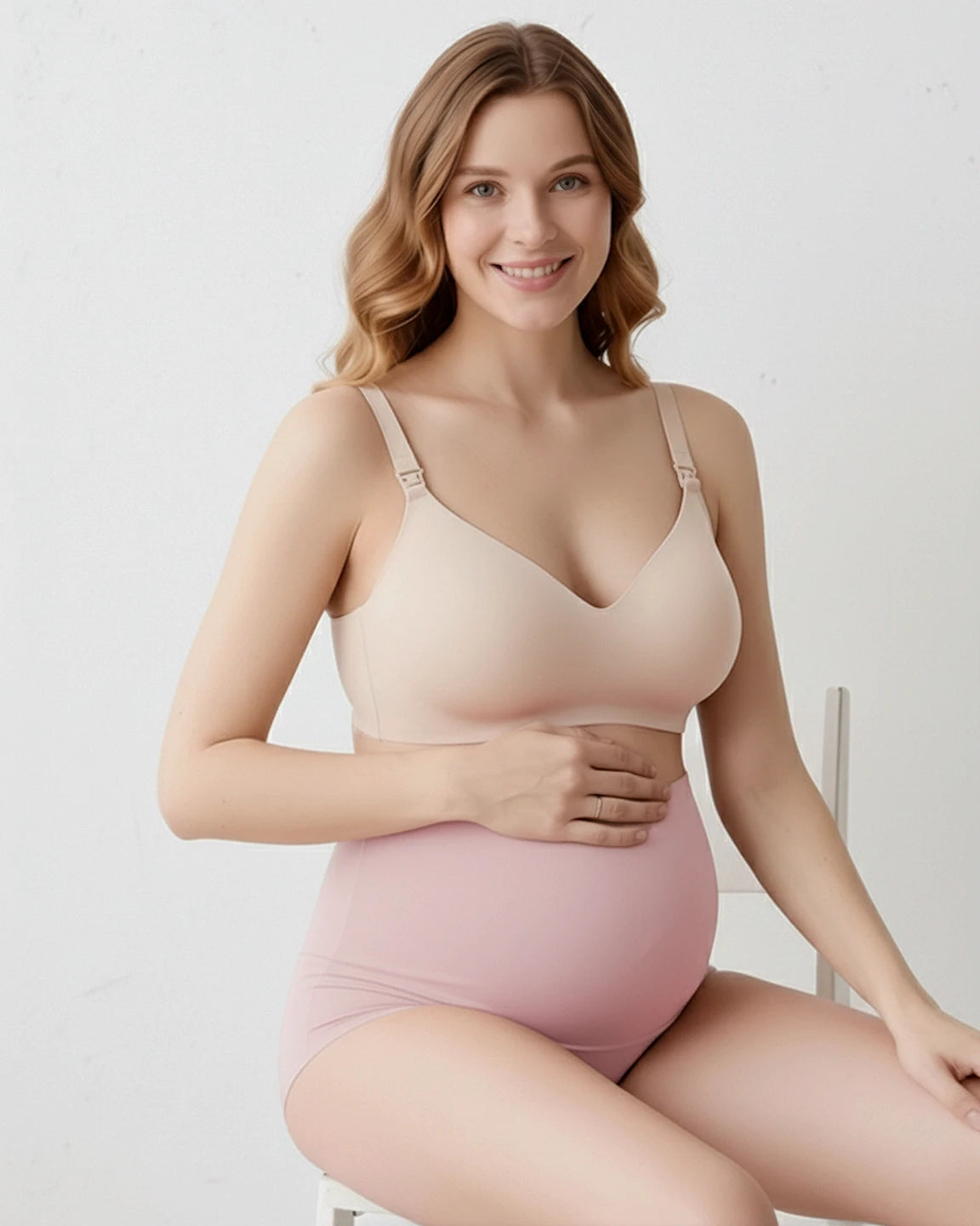 Full-Coverage Seamless Maternity Briefs
