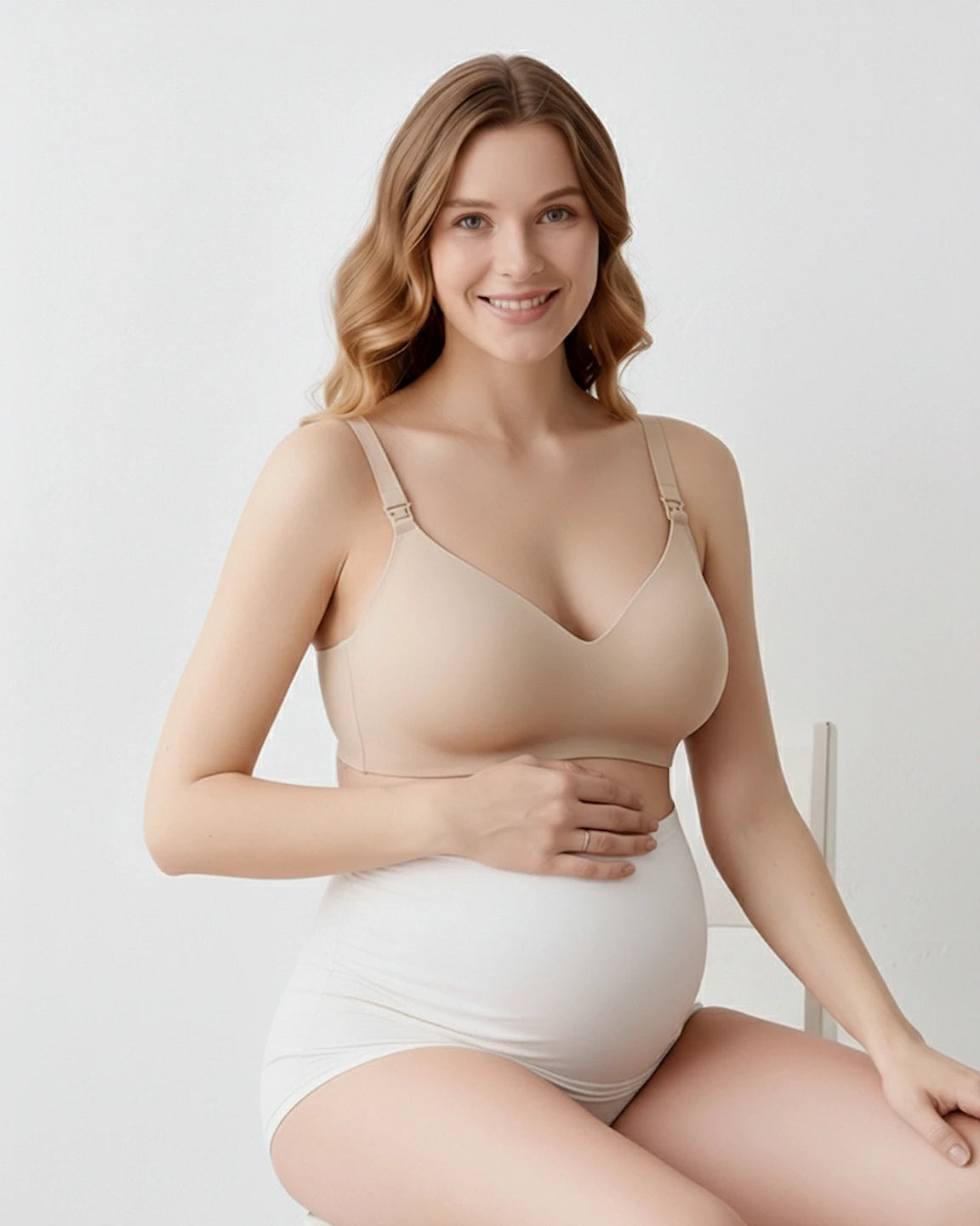 Full-Coverage Seamless Maternity Briefs