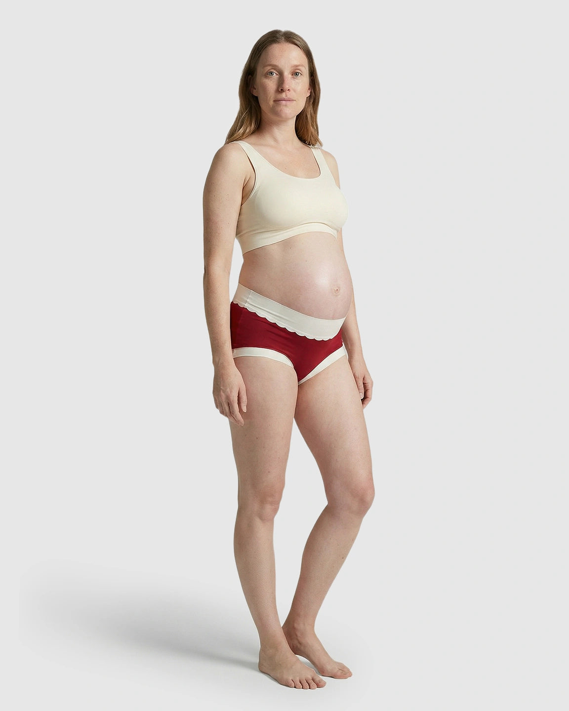 High-Waist Color Block Maternity Underwear