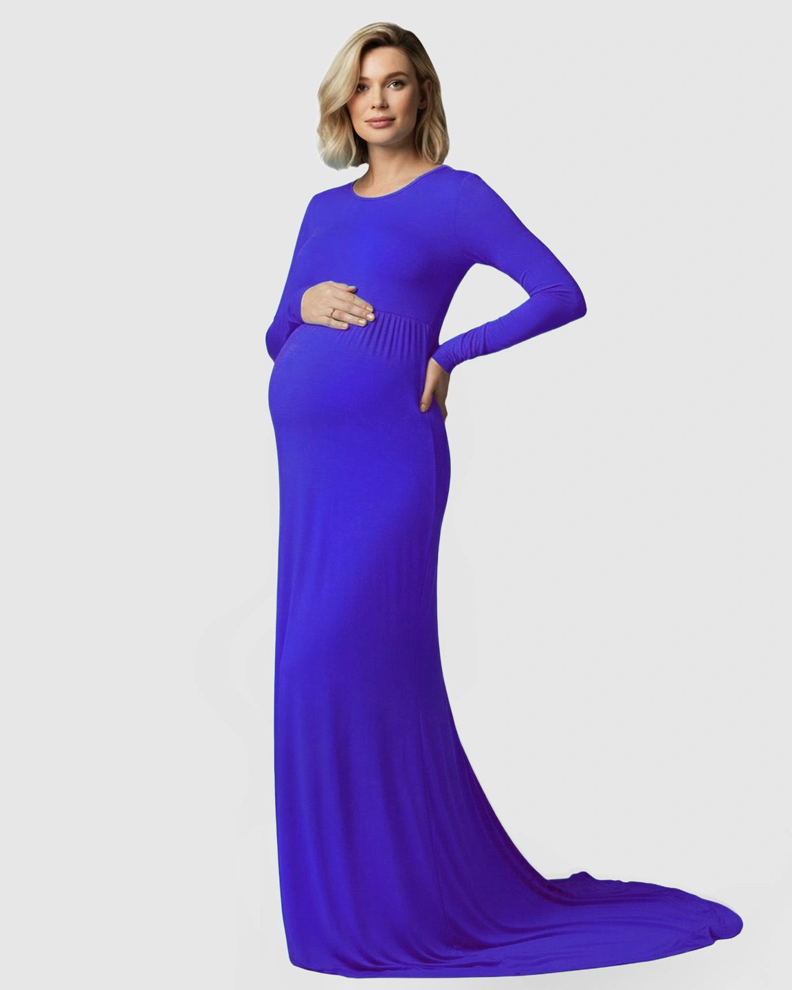 Empire Waist Elegant Maternity Photoshoot Dress