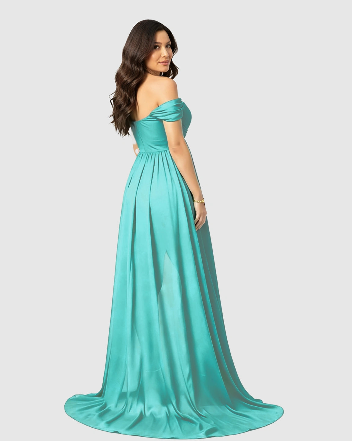 Off Shoulder Laced Flowing Maternity Maxi Dress