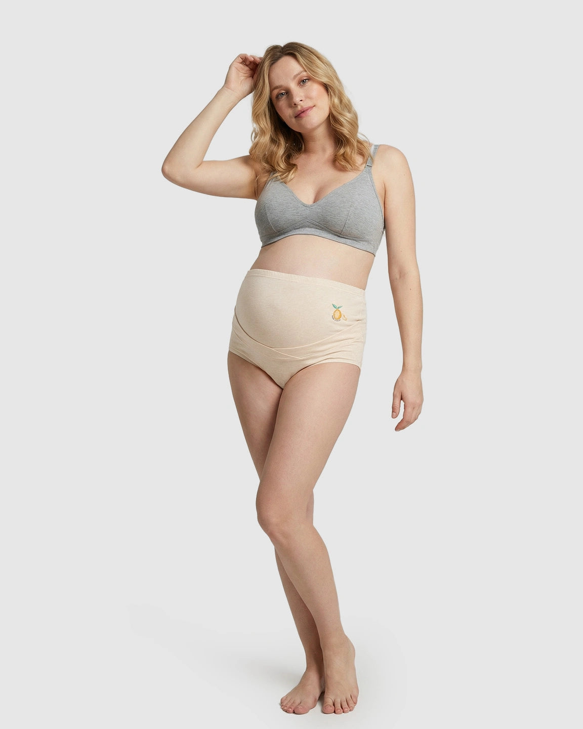 Overlapped Over-the-Belly Maternity Underwear