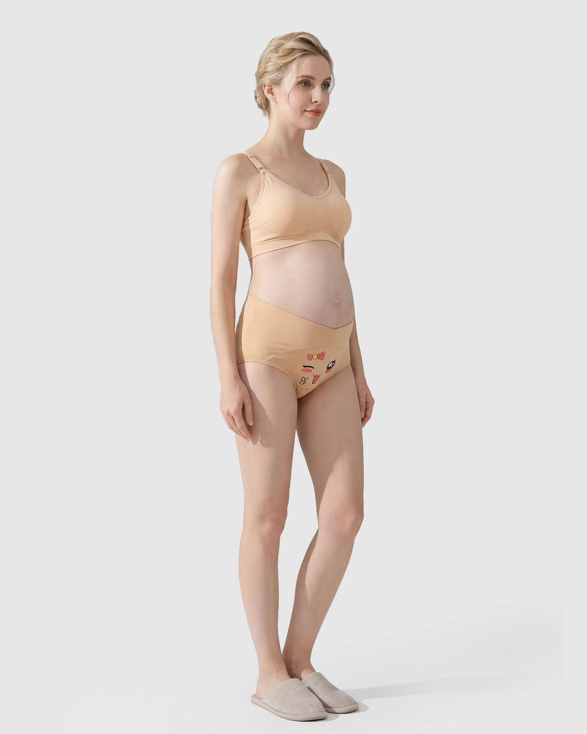 Mid-Waist Abdomen-Support Maternity Panties