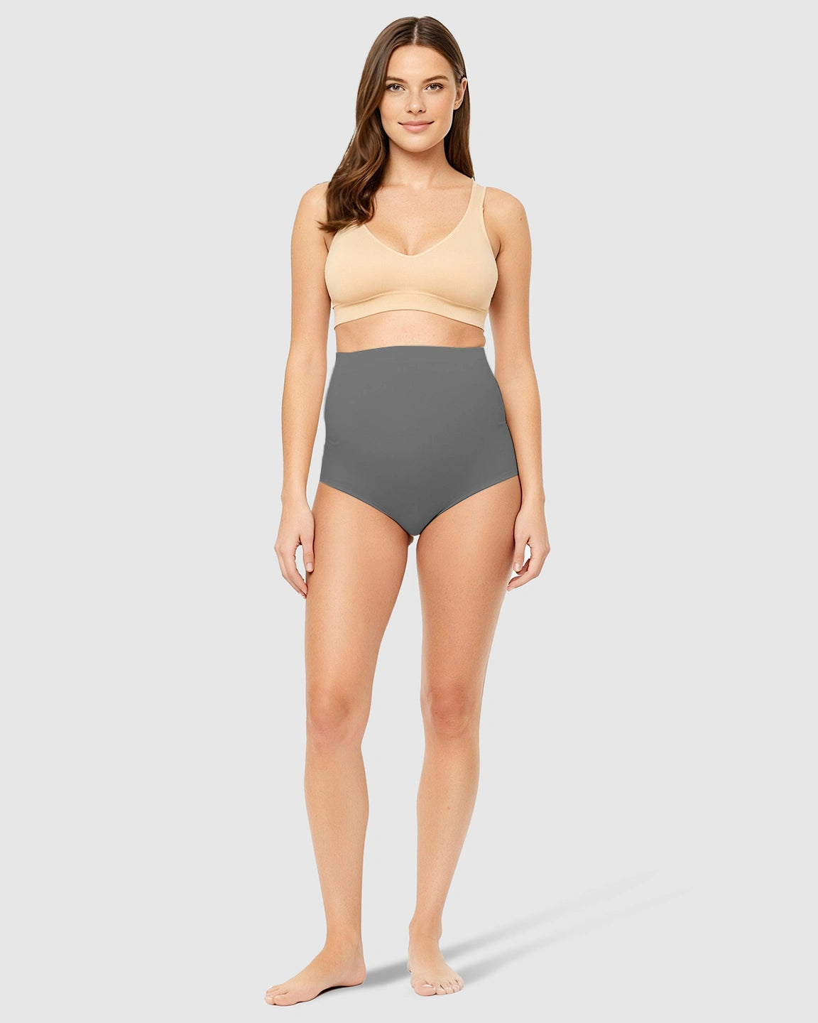 High-Waist Seamless Belly-Support Maternity Underwear