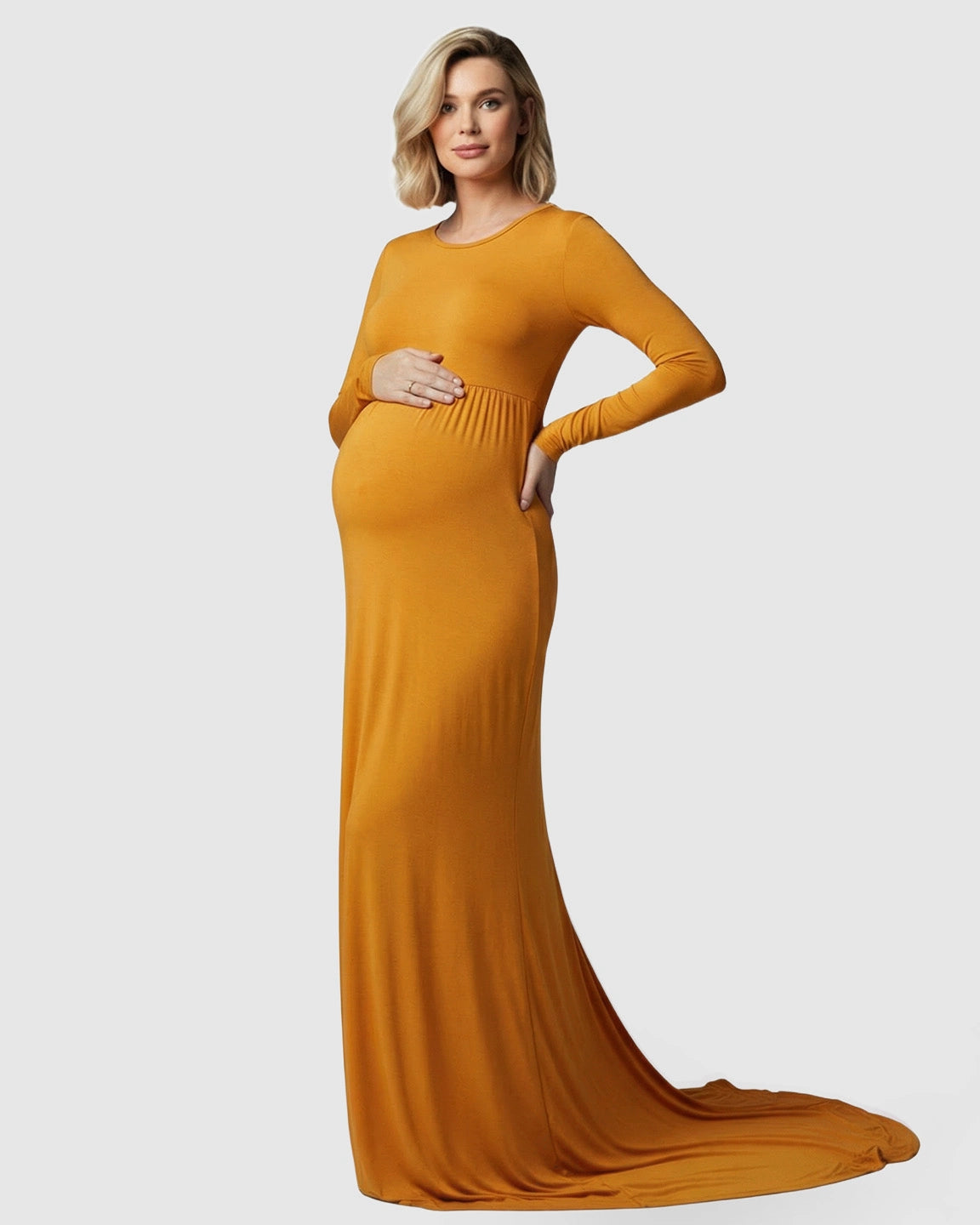 Empire Waist Elegant Maternity Photoshoot Dress