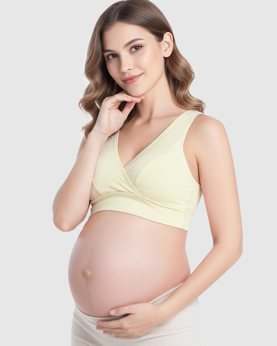 Wireless Cotton Crisscross Nursing Camisole Bra