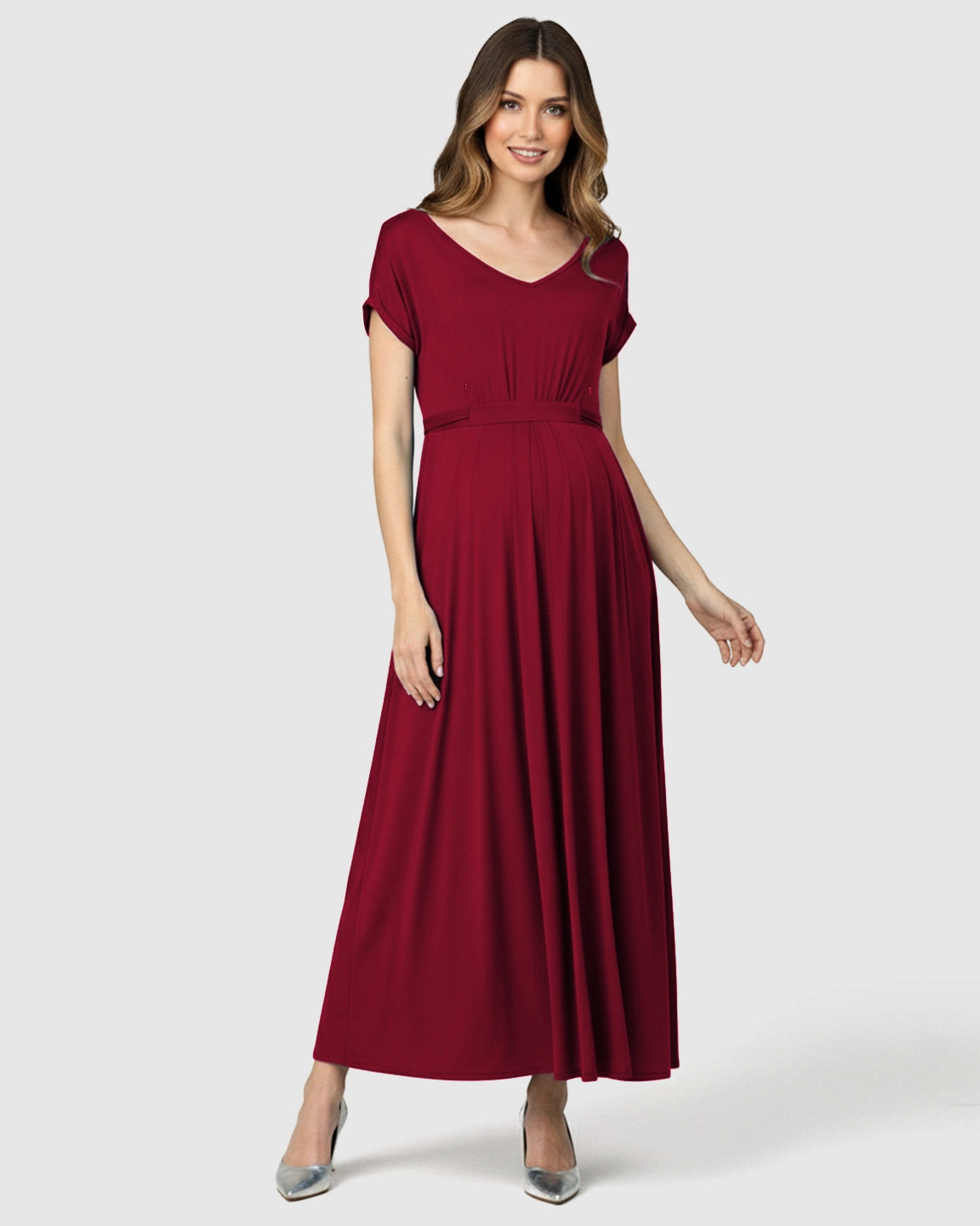 Empire Waist Flowy Maternity Maxi Dress