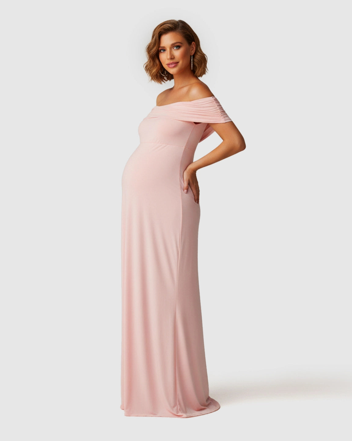Off-Shoulder Mermaid Maternity Photoshoot Dress