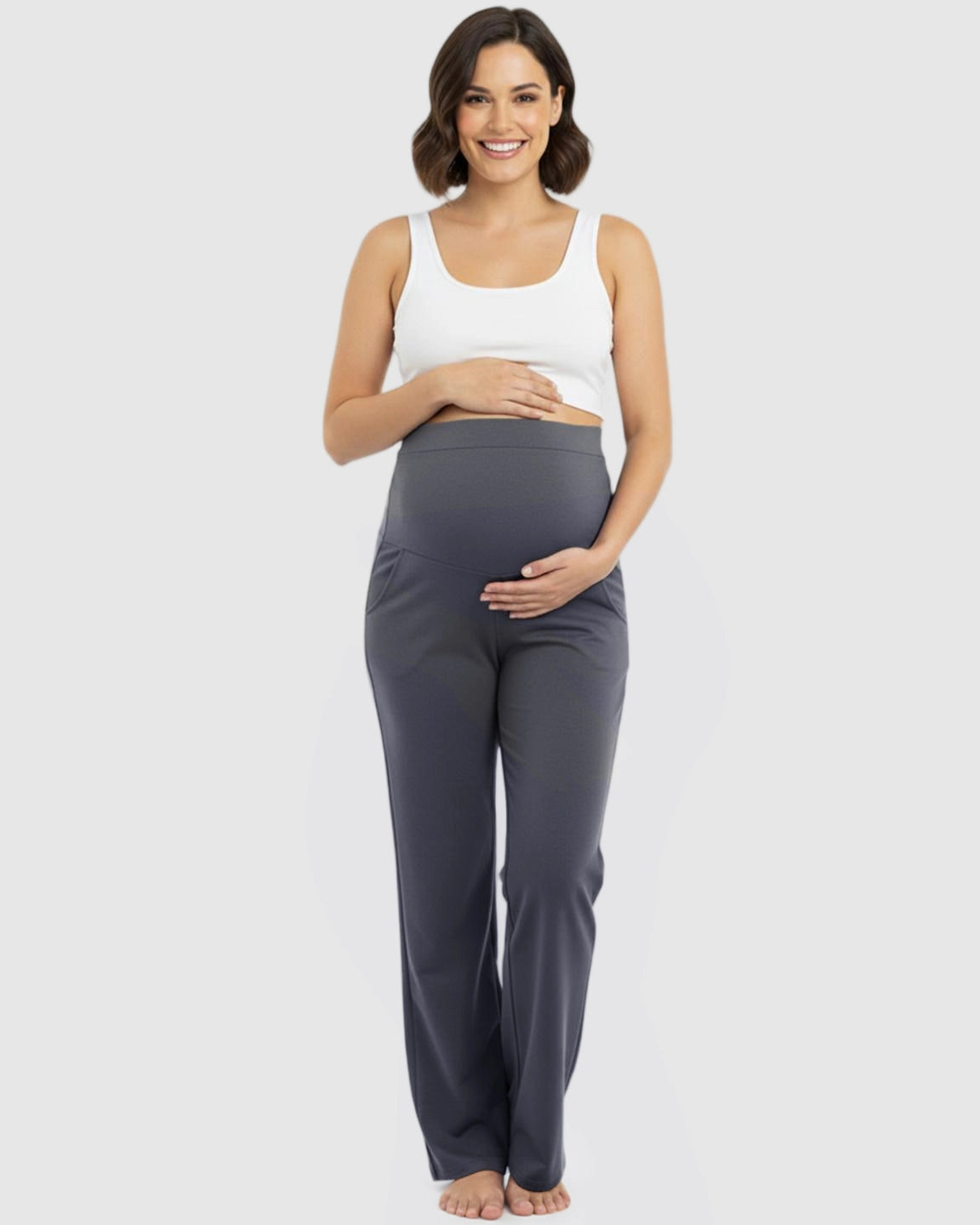 Stretch Flared with Pockets Maternity Pants