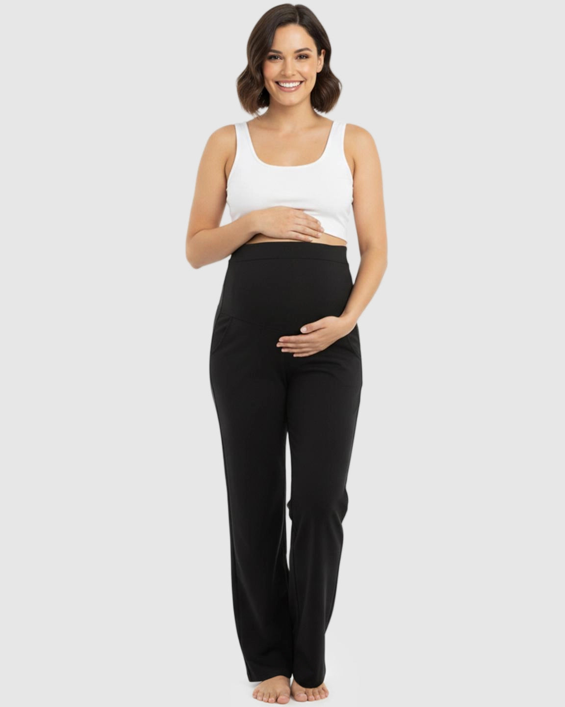 Stretch Flared with Pockets Maternity Pants