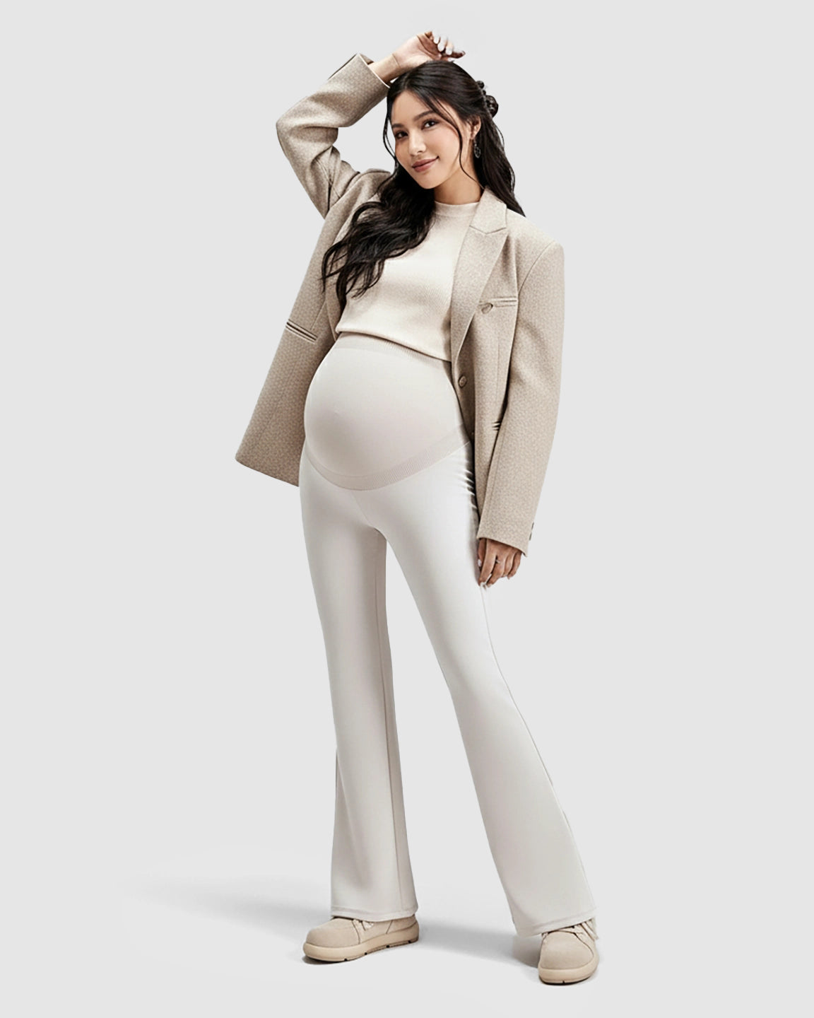 High-Waist Belly Support Maternity Pants