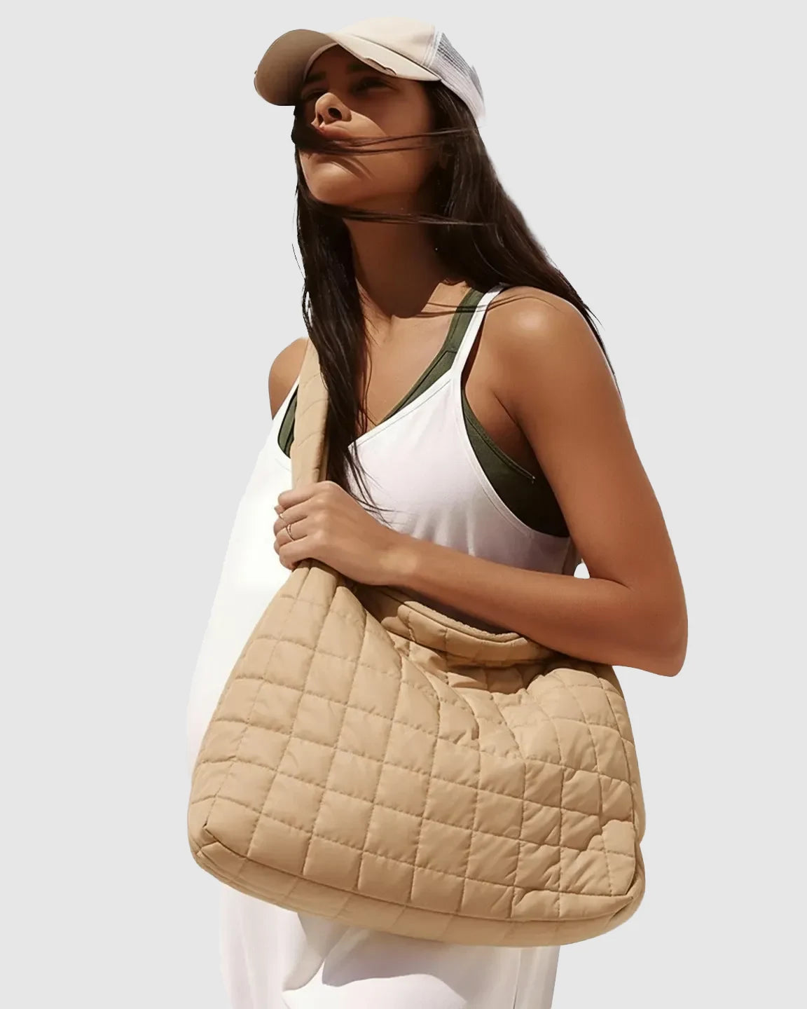 Plush Quilted Diaper Bag