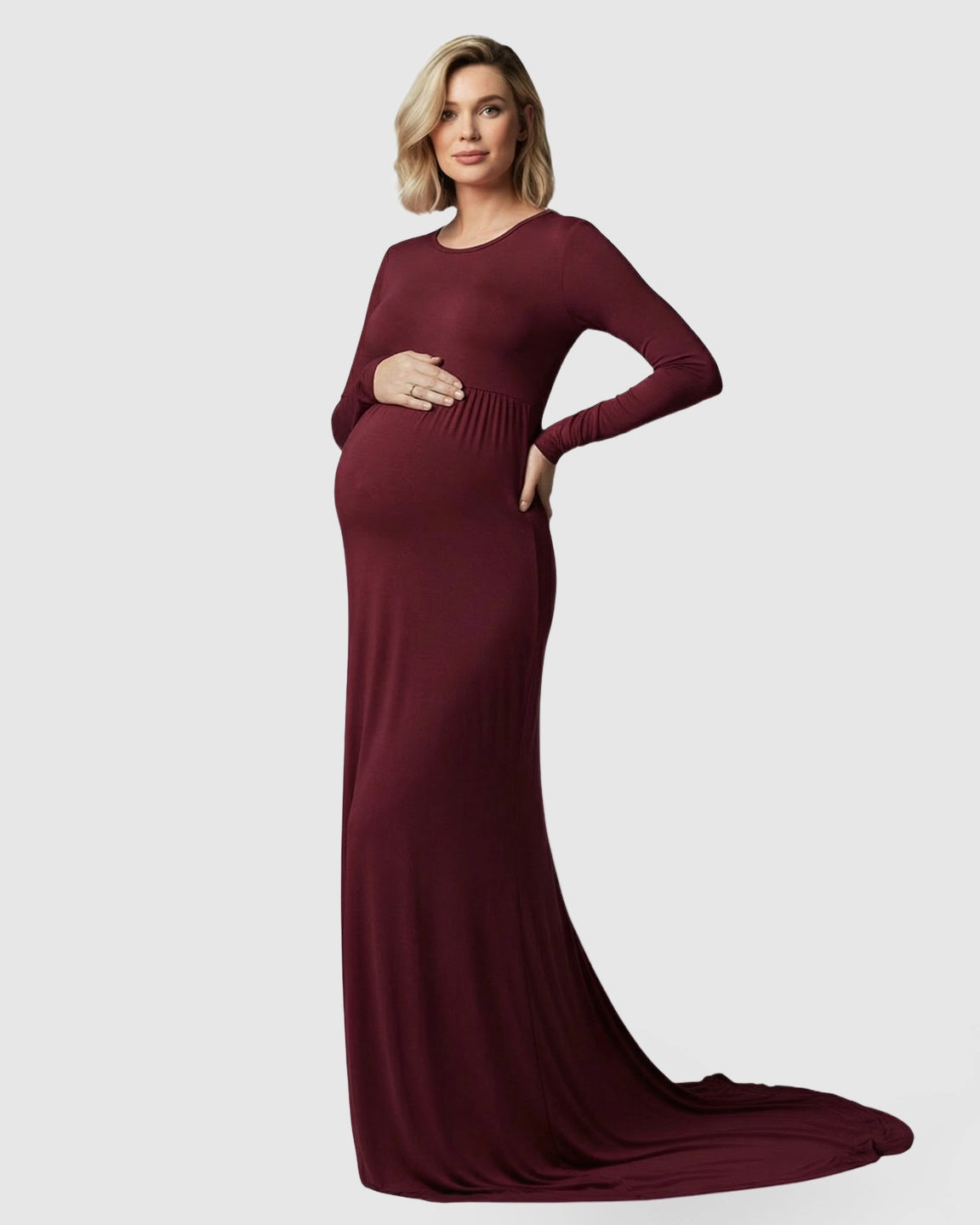 Empire Waist Elegant Maternity Photoshoot Dress