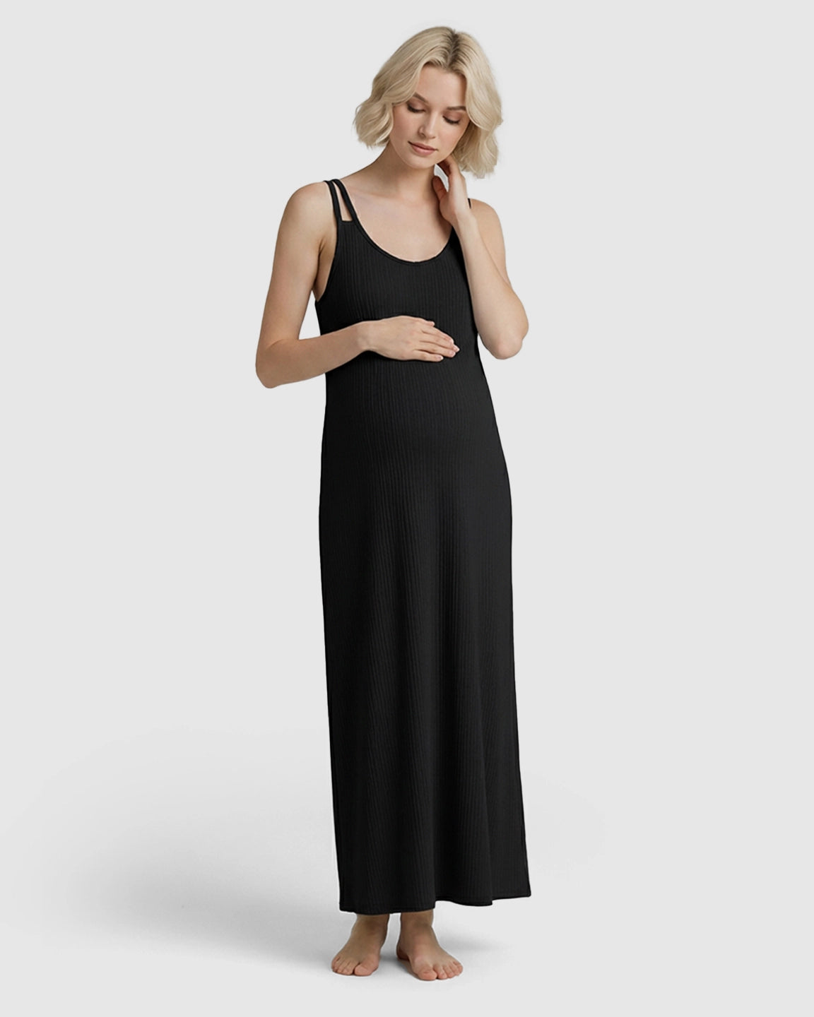 Double Shoulder Straps Everyday Maternity Dress