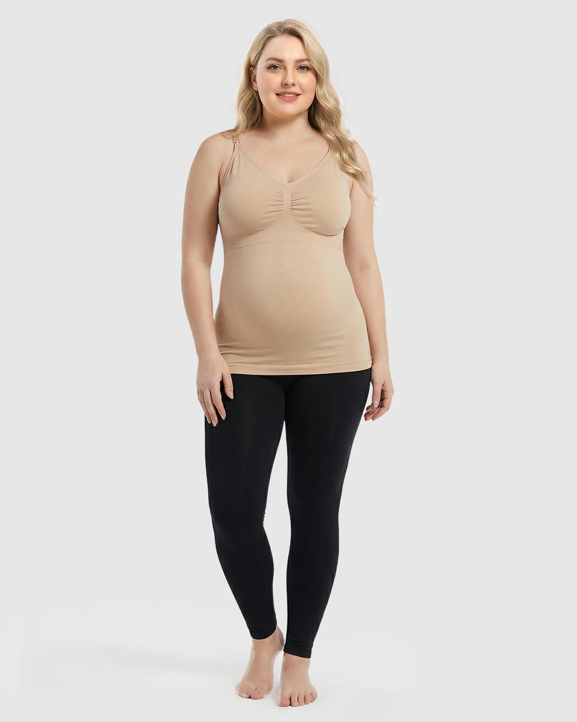 Front-Opening Clasp Camisole-Style Maternity Nursing Top