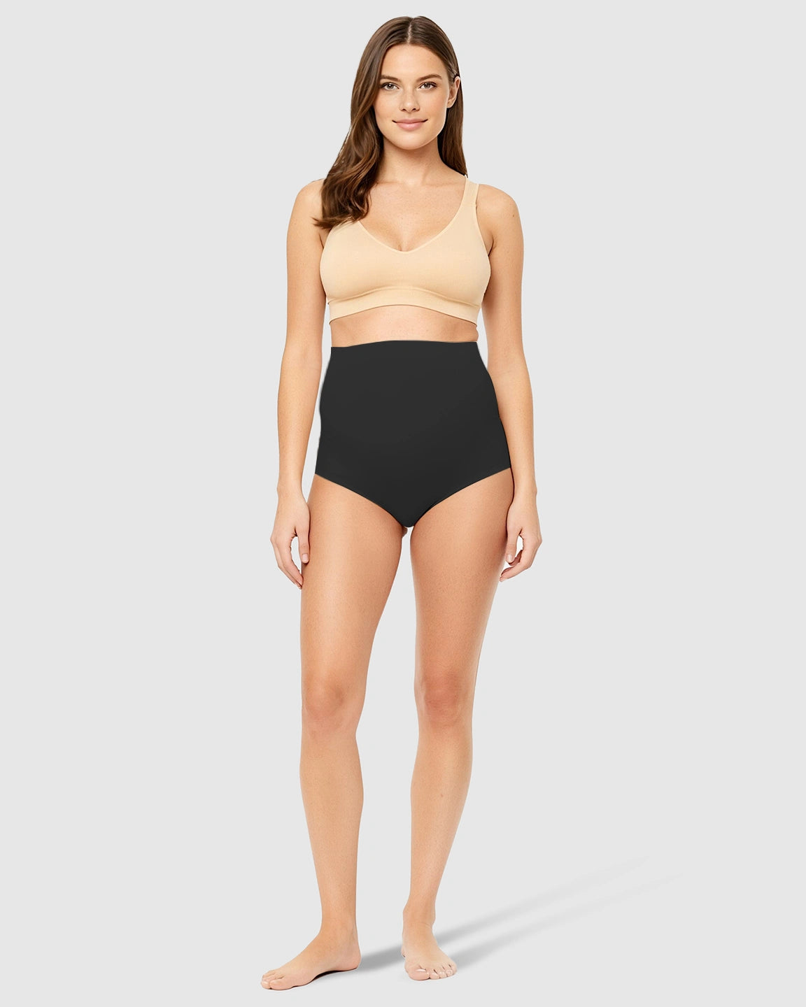 High-Waist Seamless Belly-Support Maternity Underwear