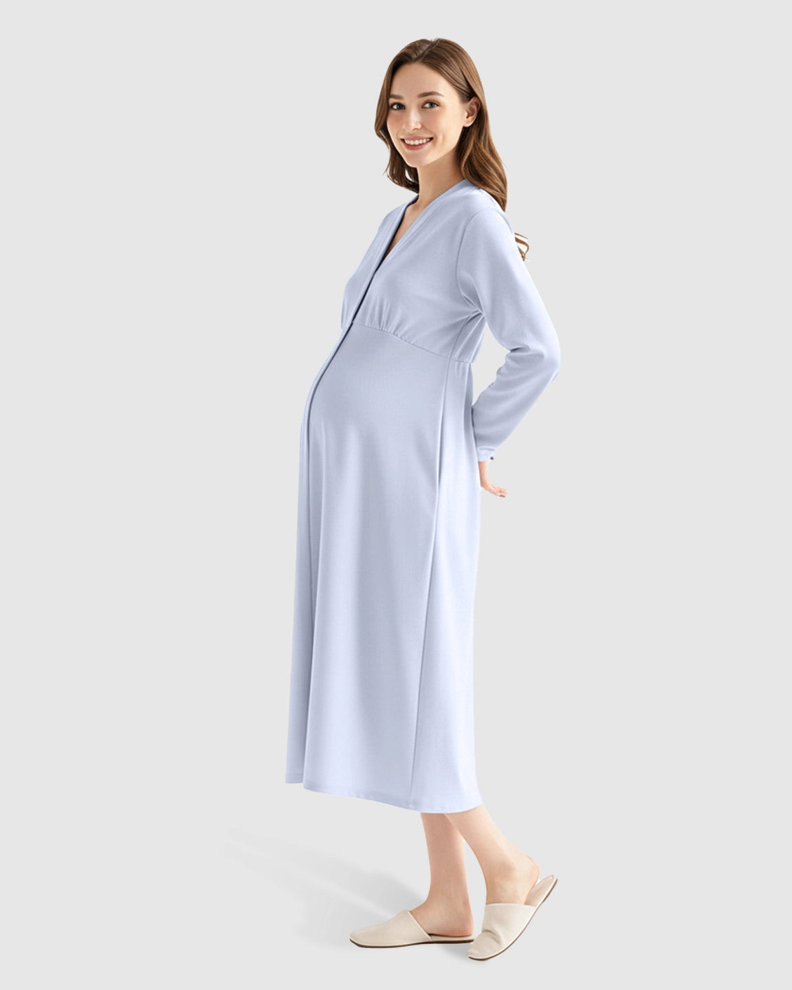 Cotton V-Neck Nursing & Maternity Top