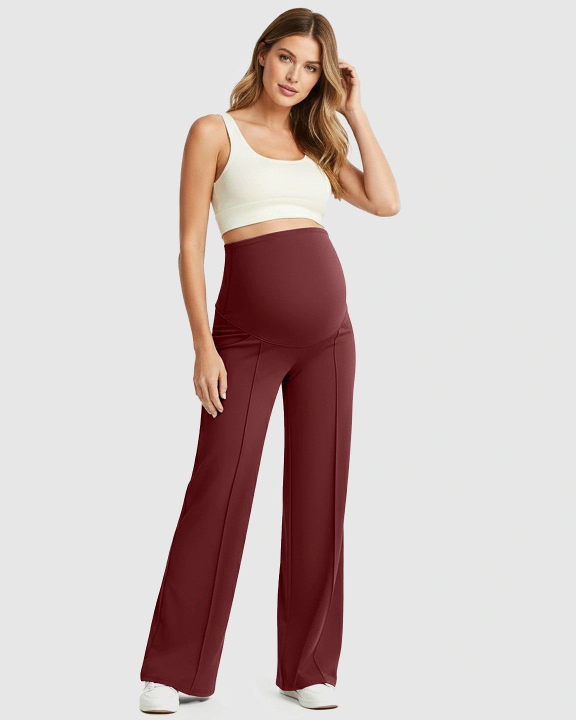 High Waist Maternity Pants With Relaxed Fit