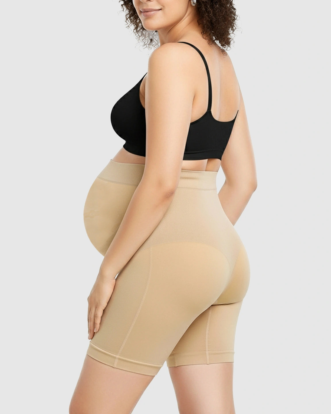 High-Waist Loose Fit Maternity Shorts