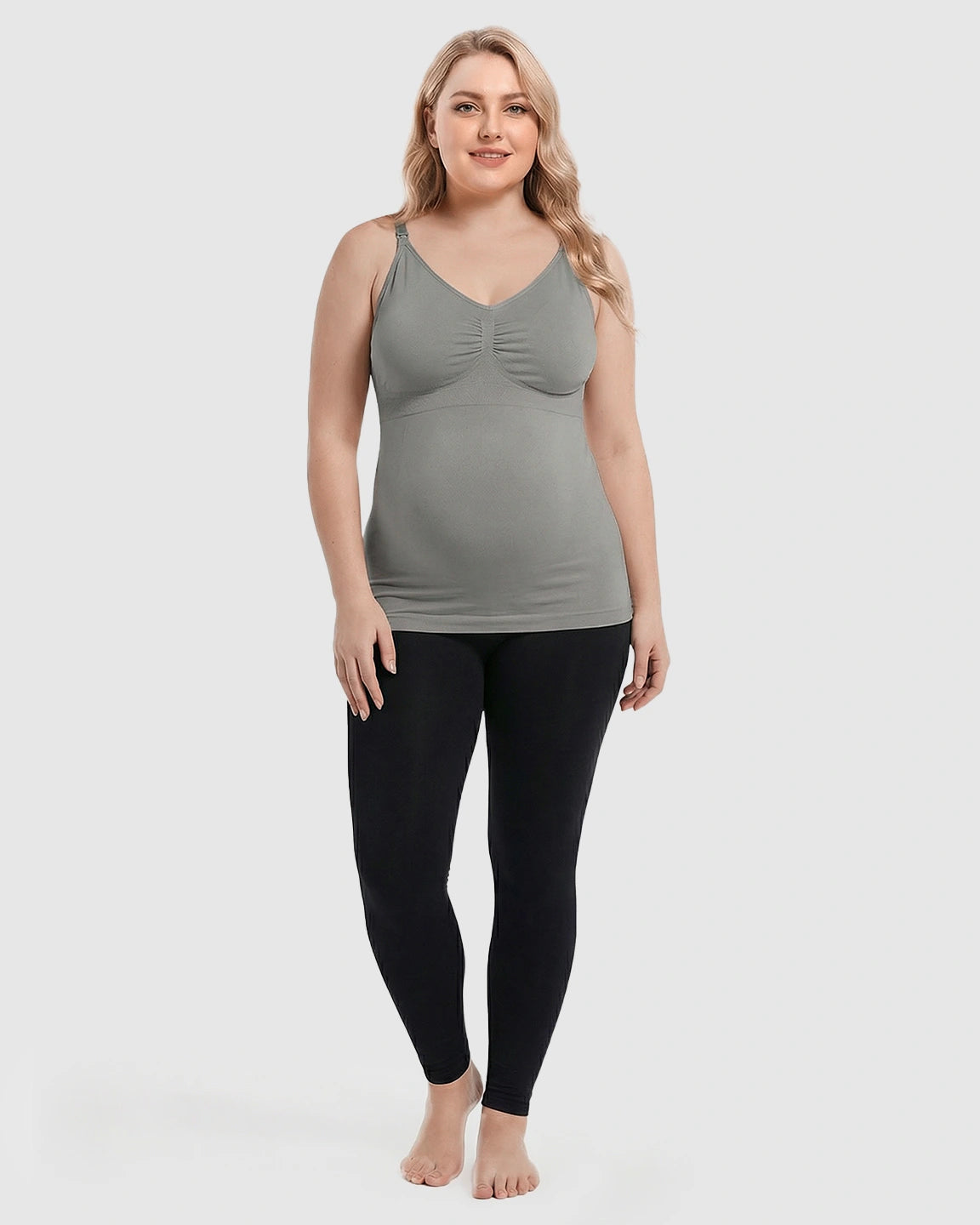 Front-Opening Clasp Camisole-Style Maternity Nursing Top