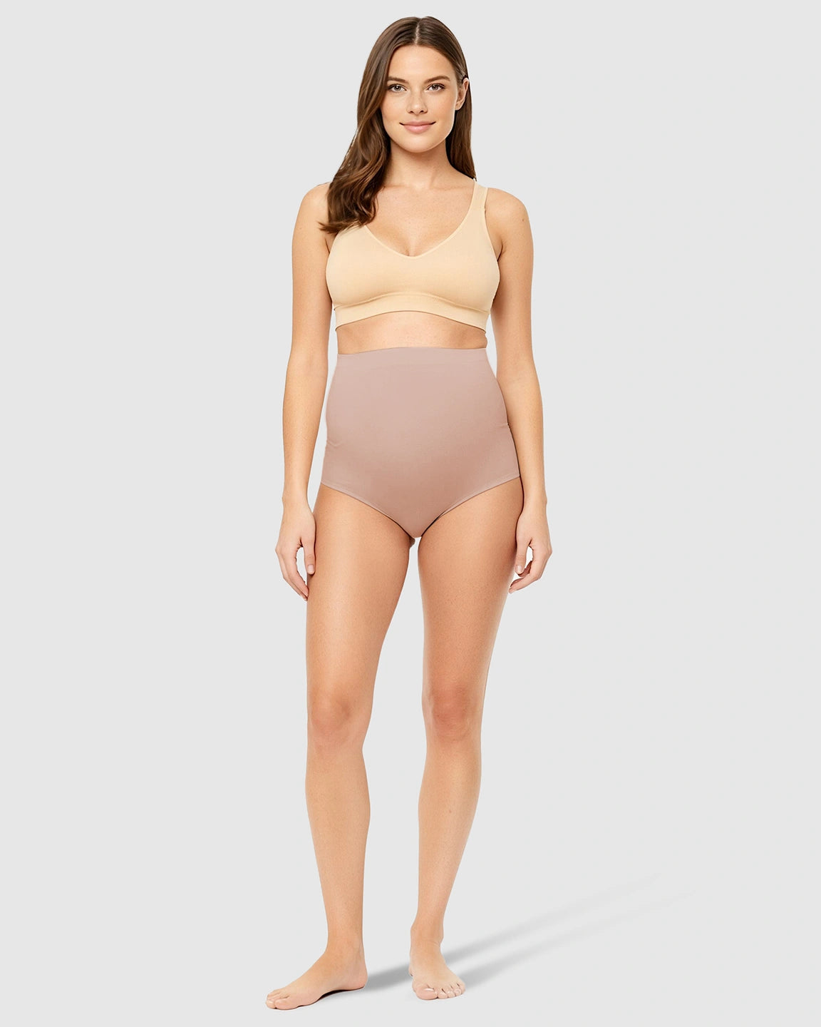 High-Waist Seamless Belly-Support Maternity Underwear