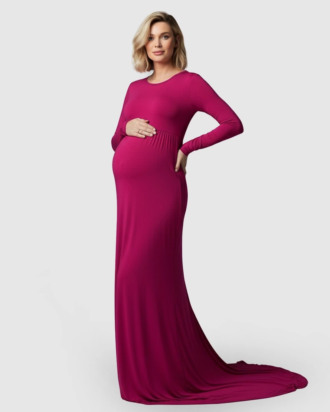 Empire Waist Elegant Maternity Photoshoot Dress