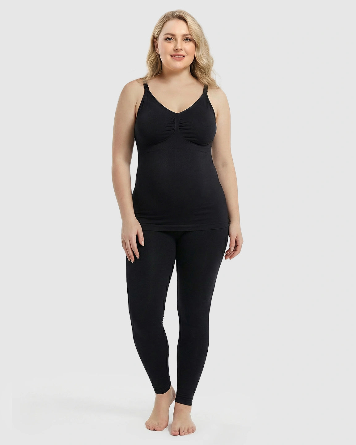 Front-Opening Clasp Camisole-Style Maternity Nursing Top