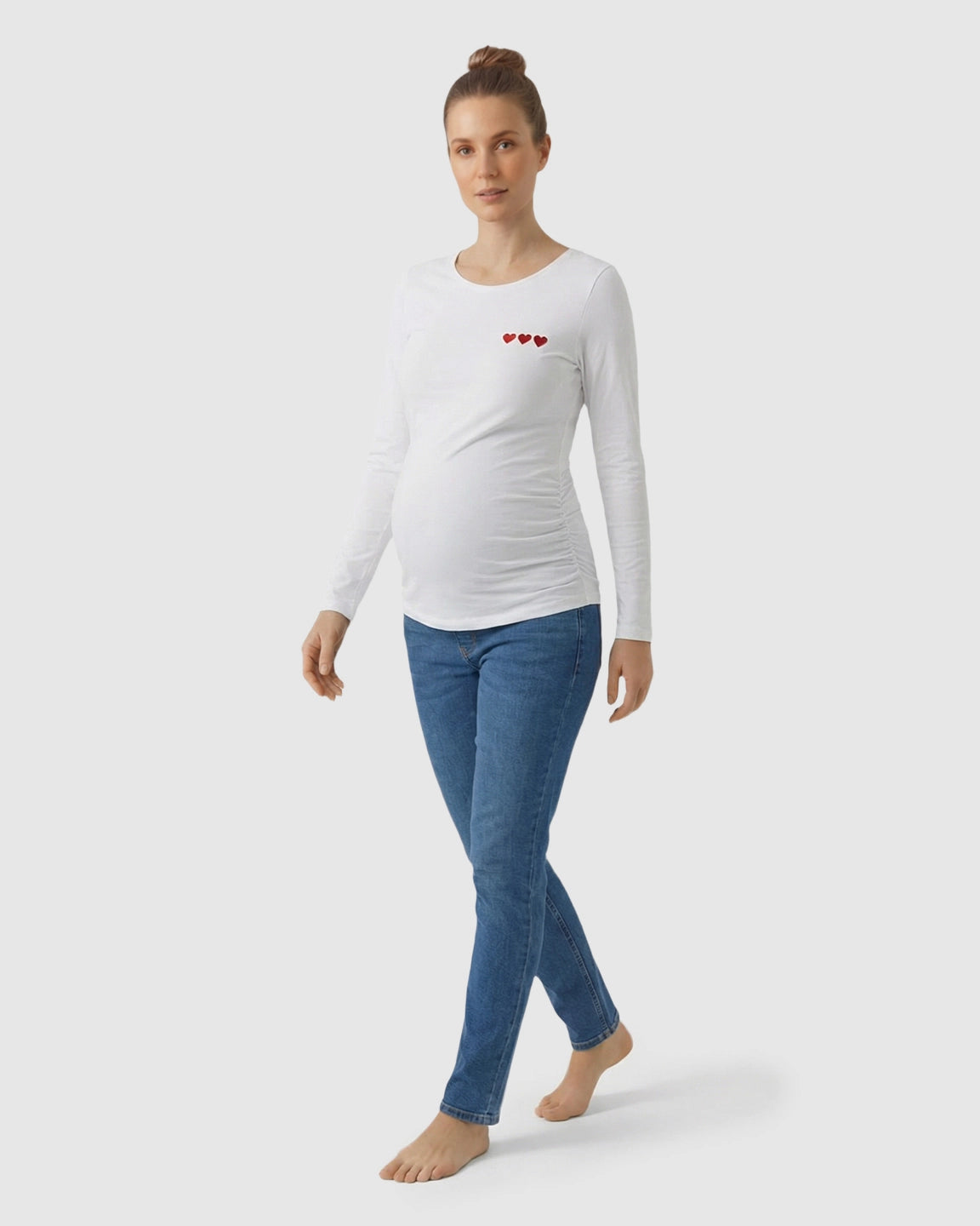Heart Graphic Fitted Maternity Top