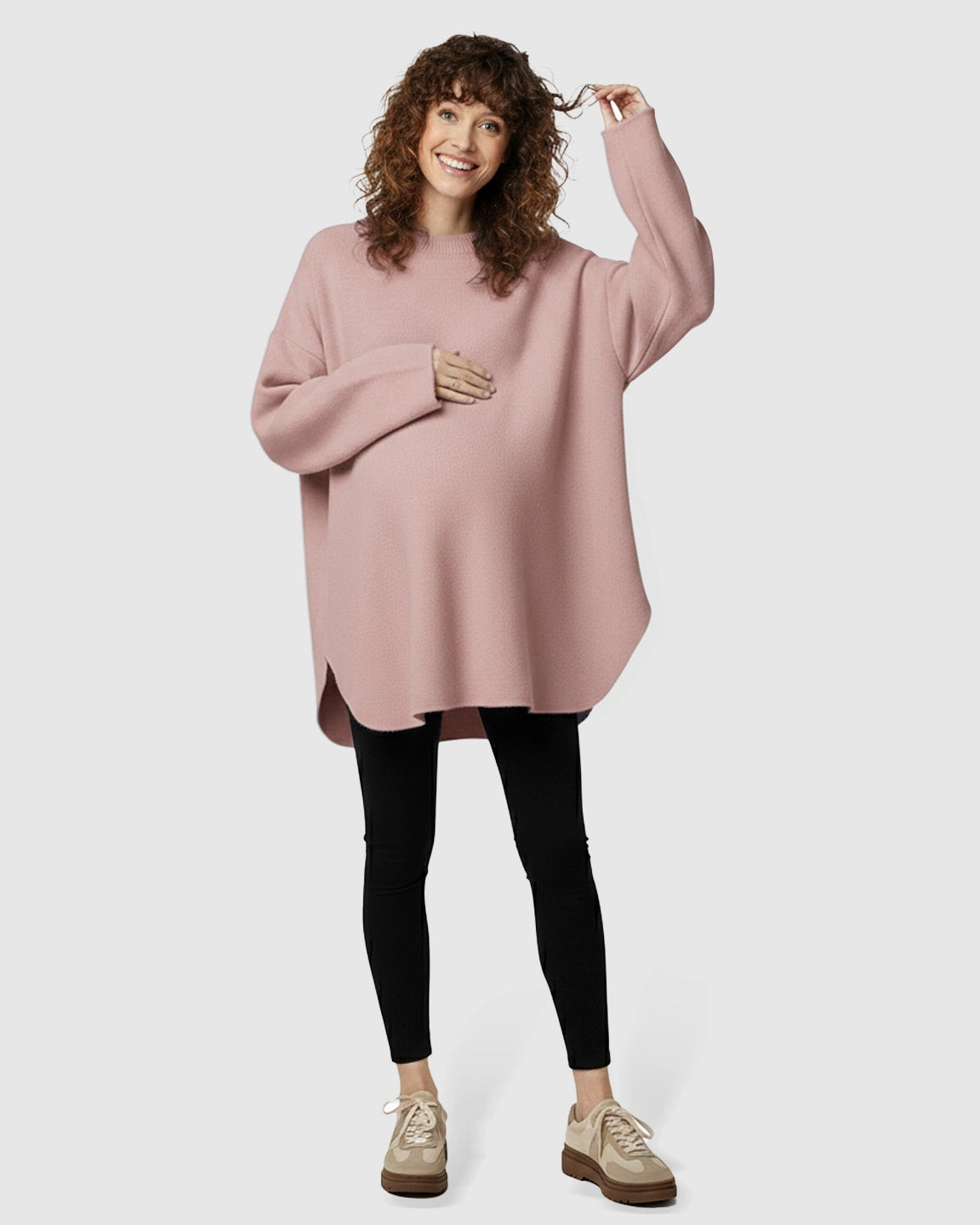 Cozy Woolen Loose-Fit Maternity Sweater