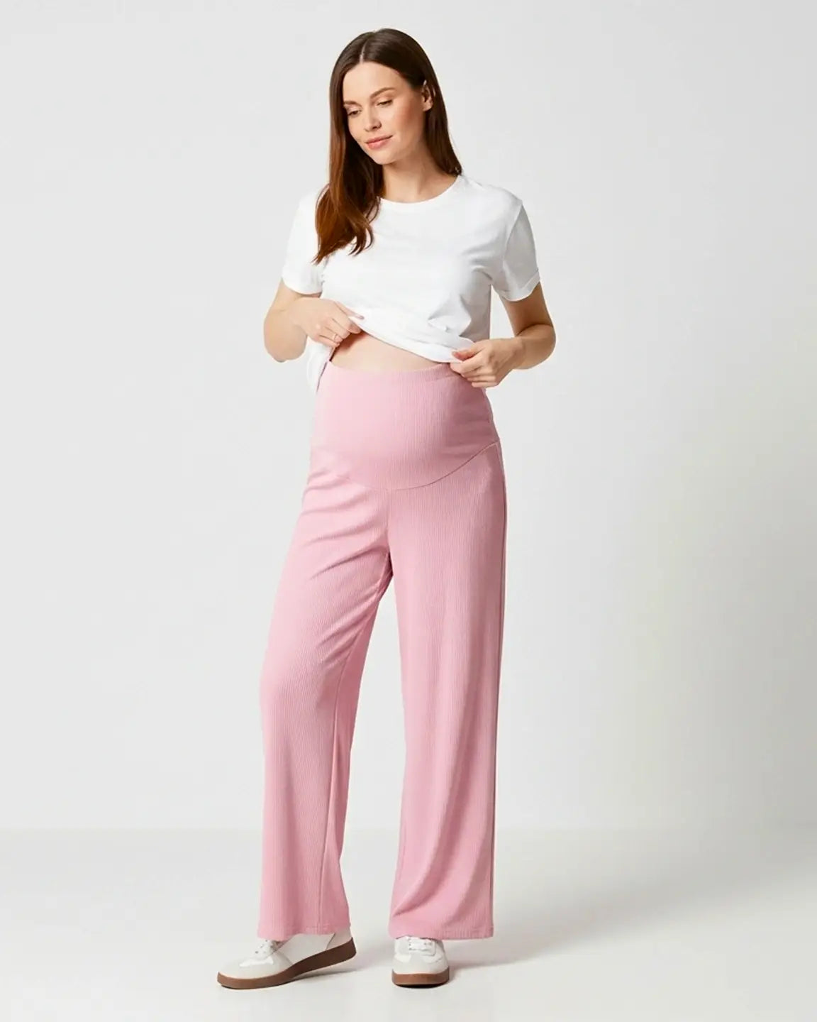 Soft Wide-Leg Stretch Maternity Pants
