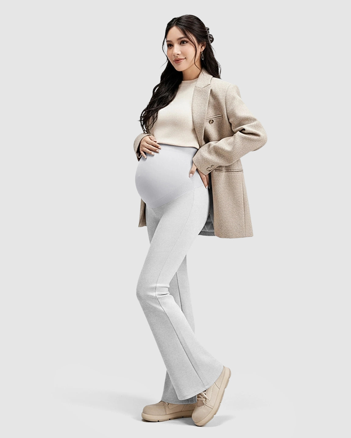 High-Waist Belly Support Maternity Pants