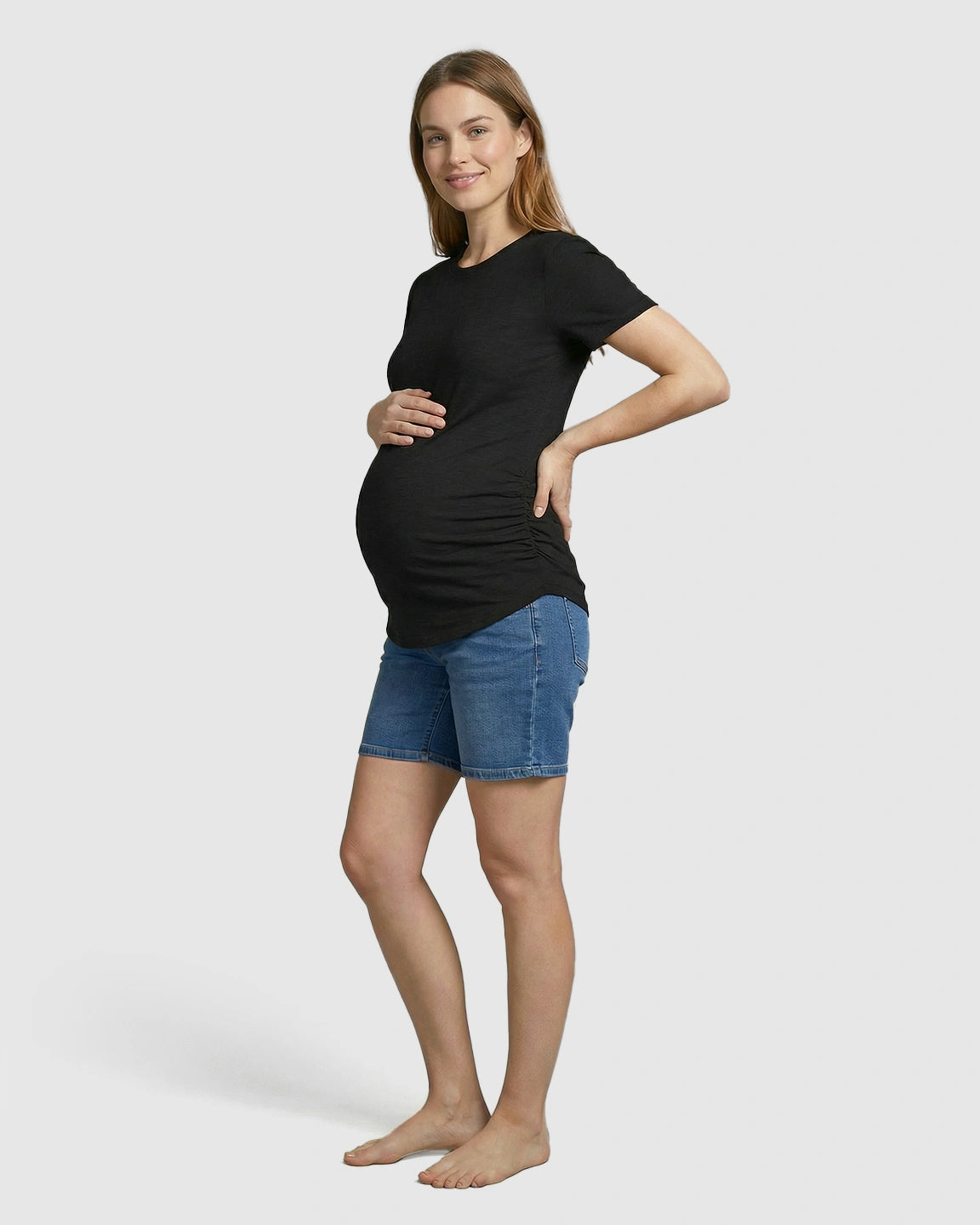 Side Ruched Everyday Maternity T-Shirt