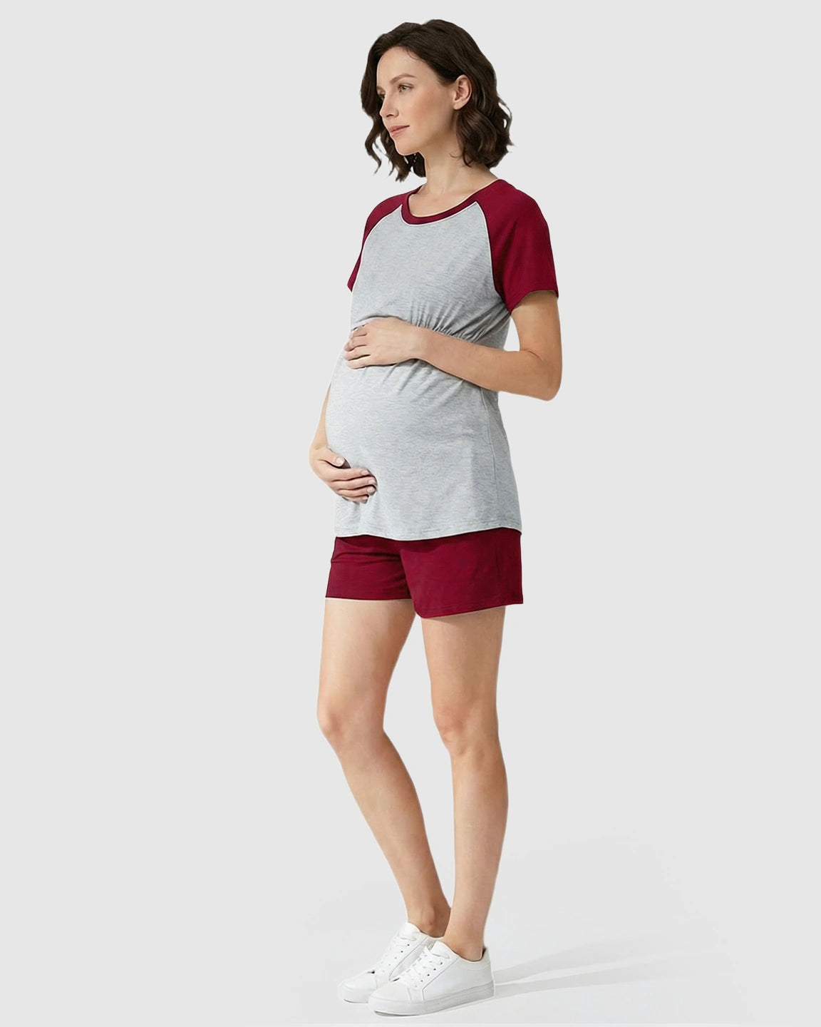 Raglan Sleeve Sporty Nursing Loungewear Set