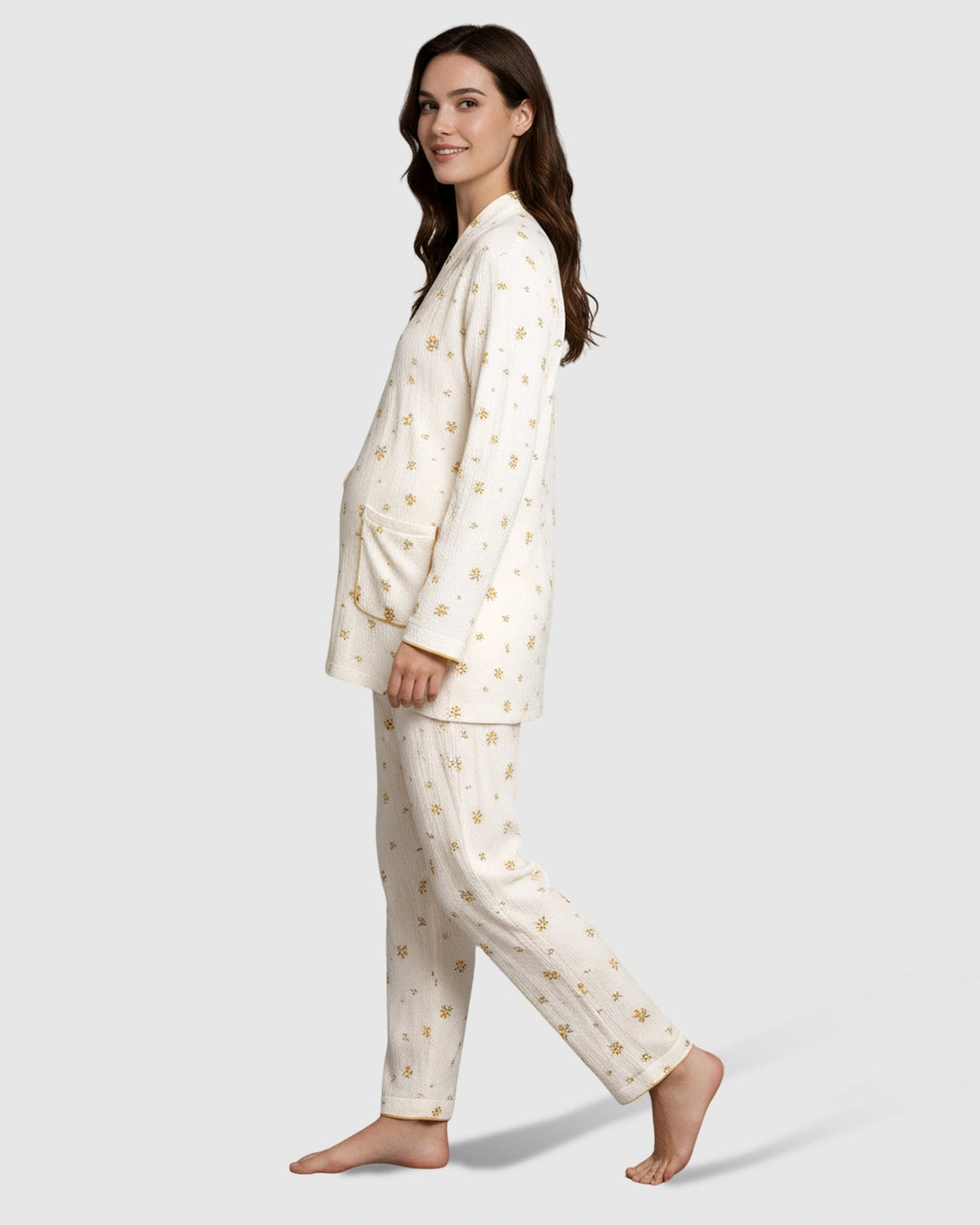 Nursing-Friendly Floral Maternity Lounge Set