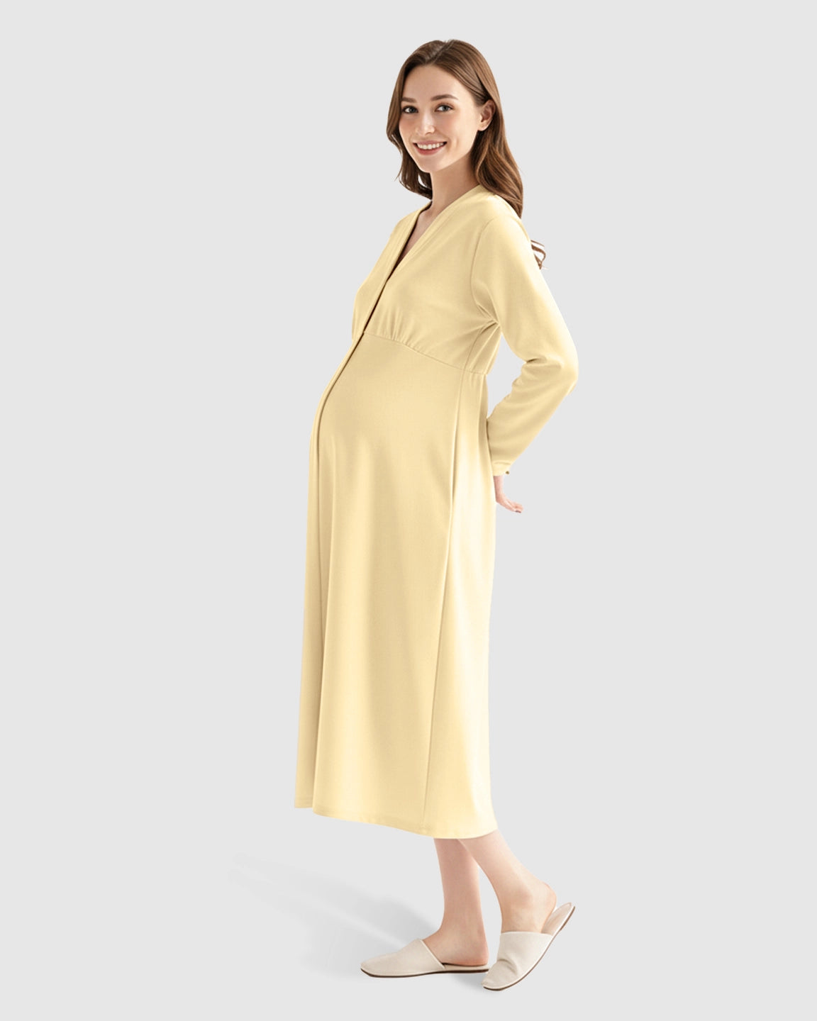 Cotton V-Neck Nursing & Maternity Top