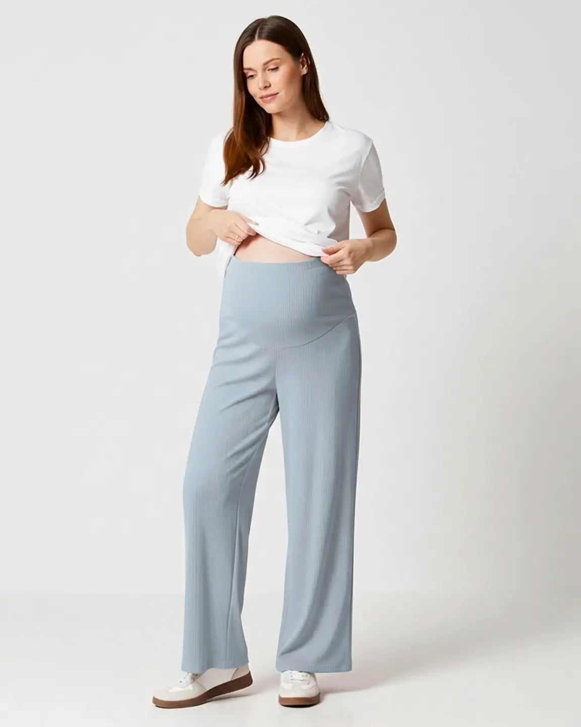 Soft Wide-Leg Stretch Maternity Pants