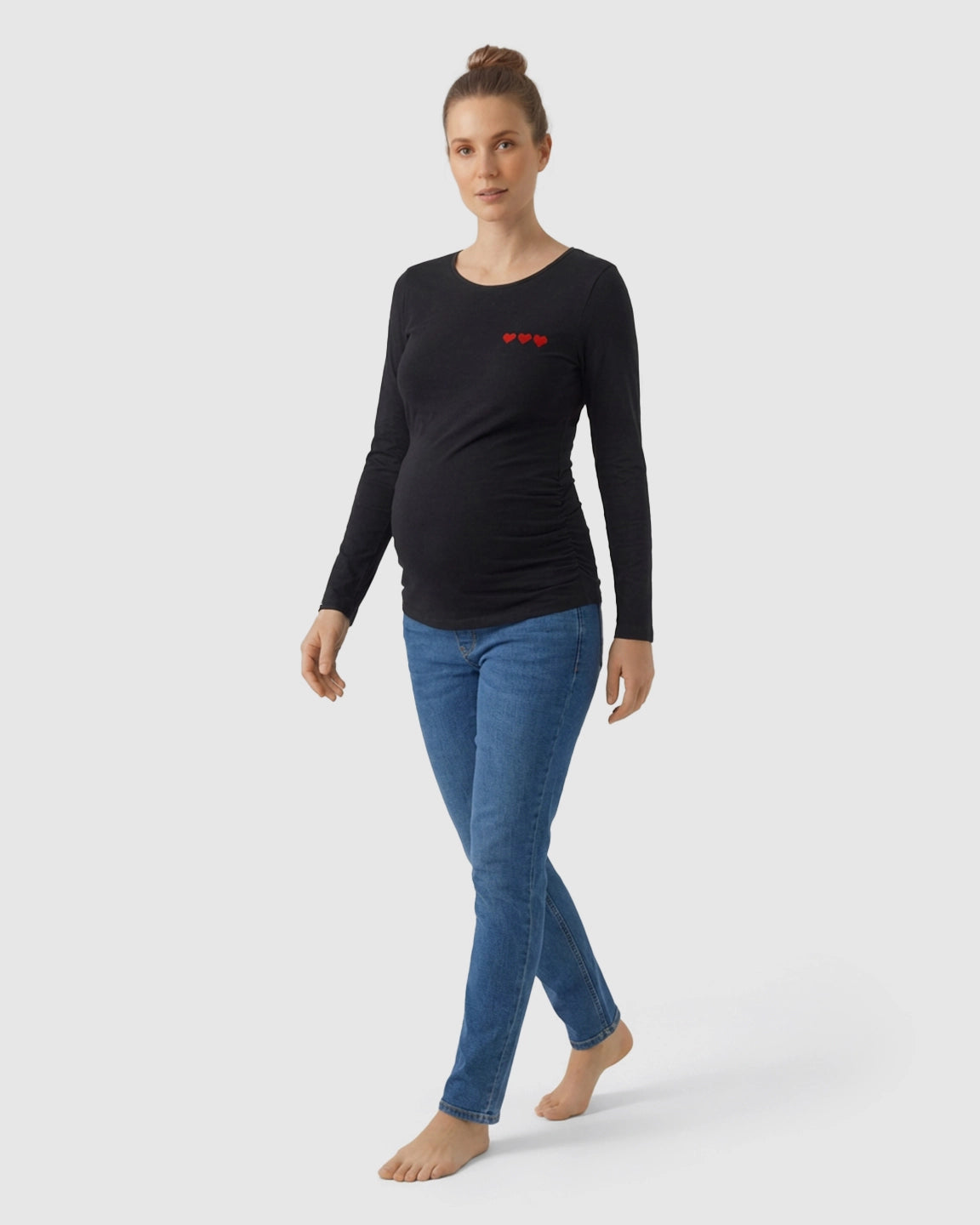 Heart Graphic Fitted Maternity Top