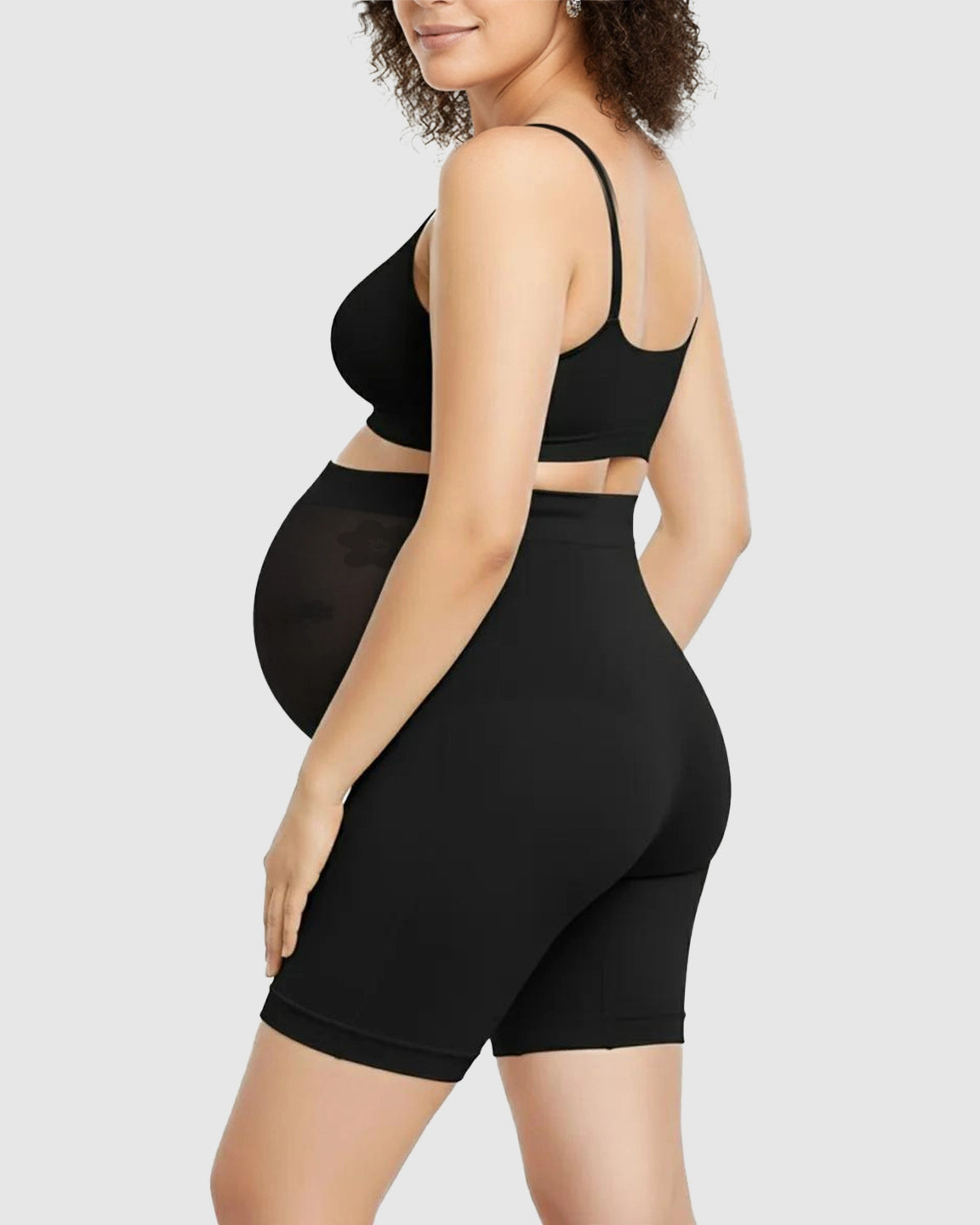 High-Waist Loose Fit Maternity Shorts
